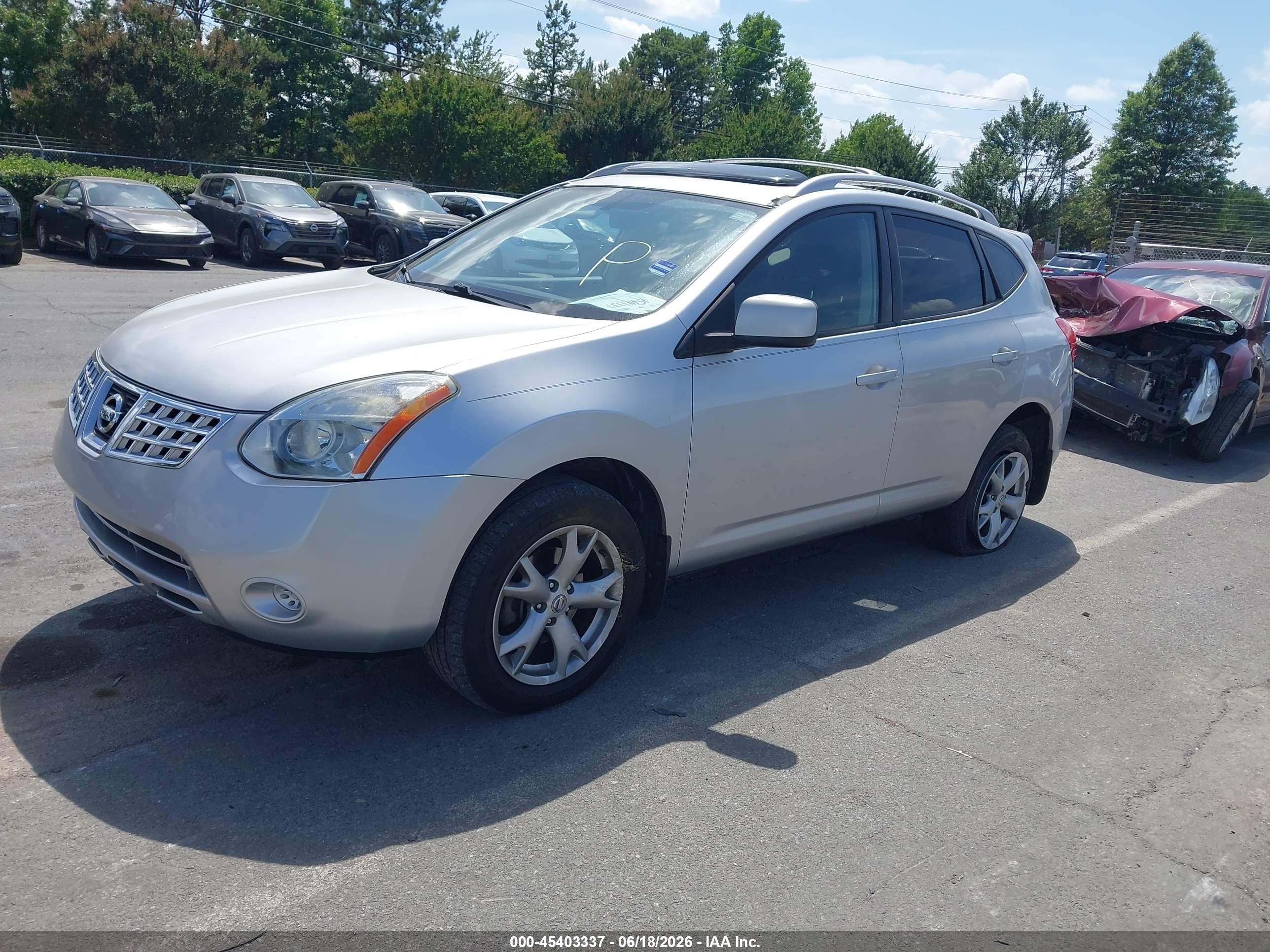 2008 Nissan Rogue Sl Silver vin: JN8AS58V08W104982