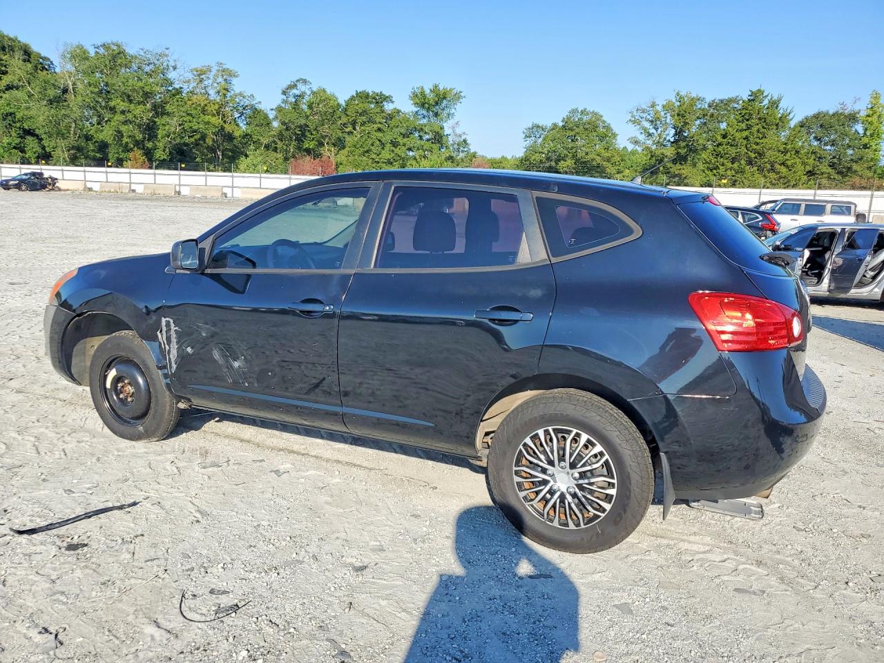 2008 Nissan Rogue S Black vin: JN8AS58V08W119188