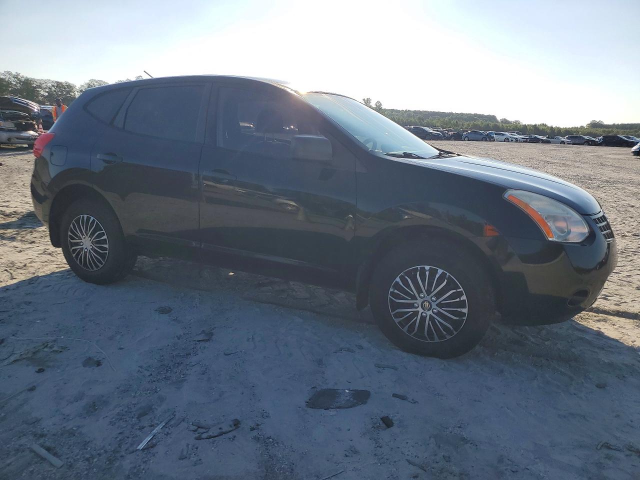 2008 Nissan Rogue S Black vin: JN8AS58V08W119188