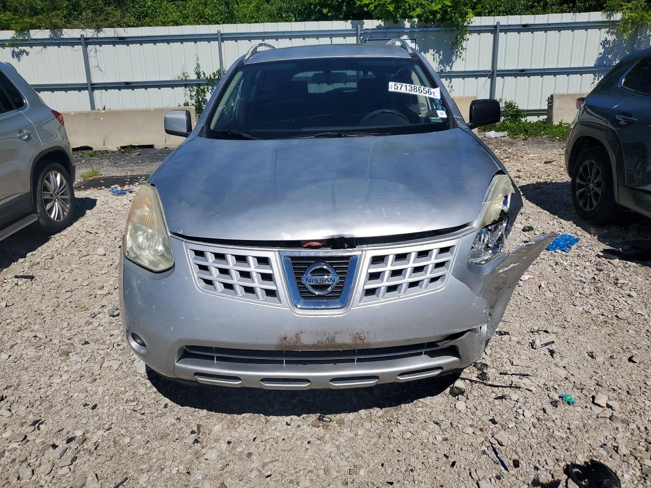 2008 Nissan Rogue Silver vin: JN8AS58V08W122785