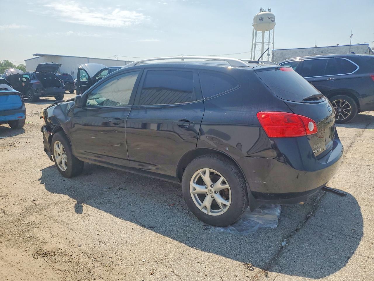 2008 Nissan Rogue S Black vin: JN8AS58V08W123578