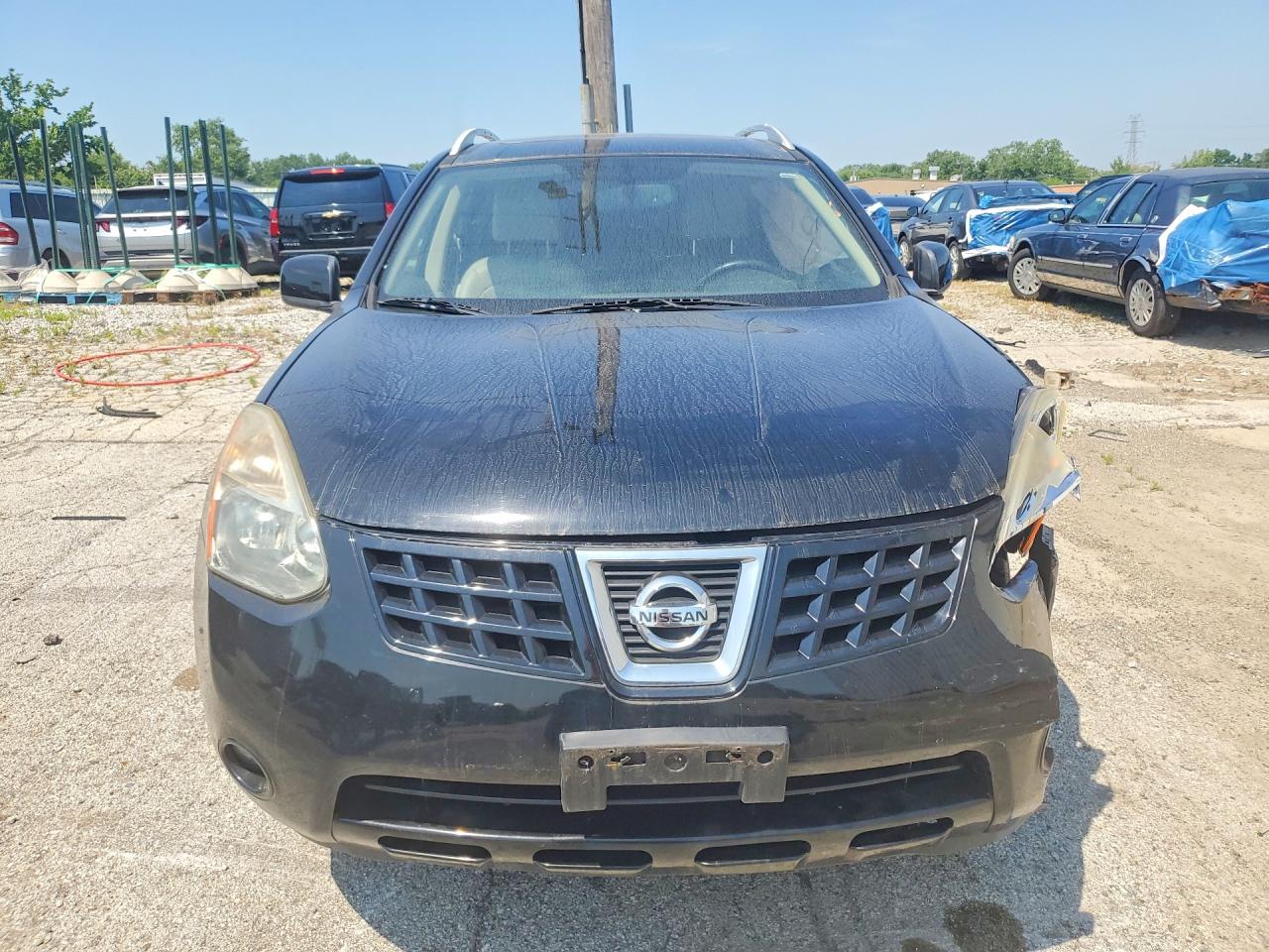 2008 Nissan Rogue S Black vin: JN8AS58V08W123578