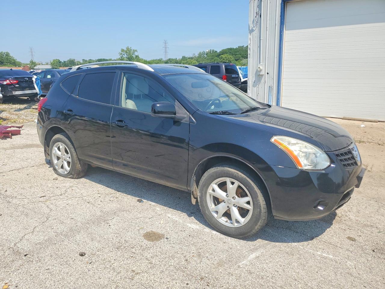 2008 Nissan Rogue S Black vin: JN8AS58V08W123578