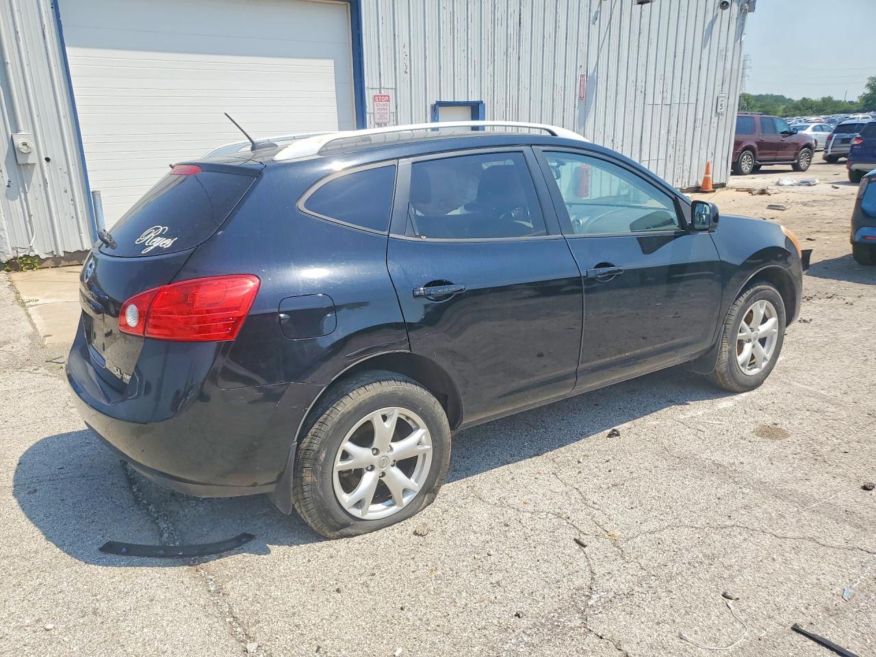 2008 Nissan Rogue S Black vin: JN8AS58V08W123578