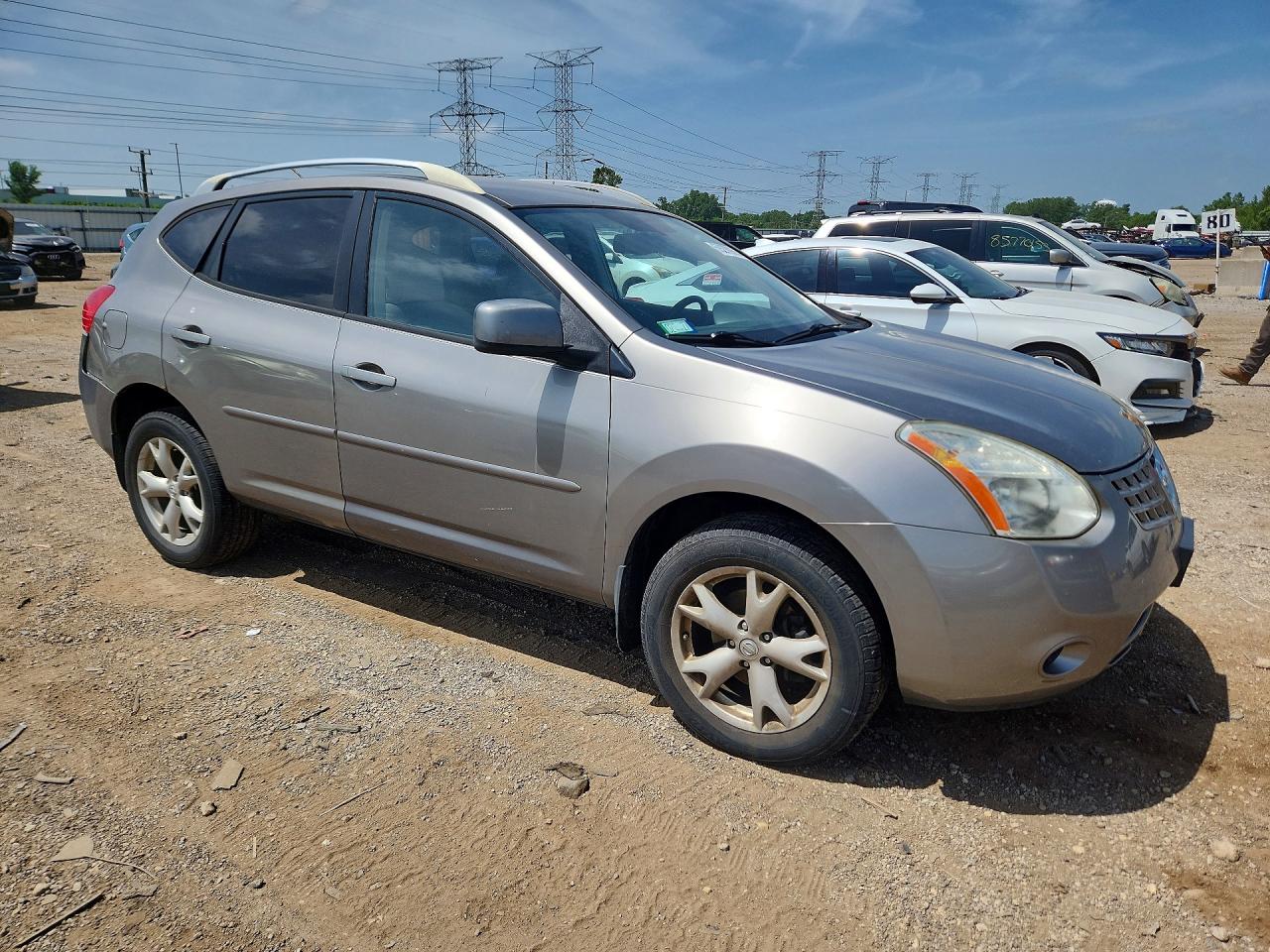 2008 Nissan Rogue S Gray vin: JN8AS58V08W125055