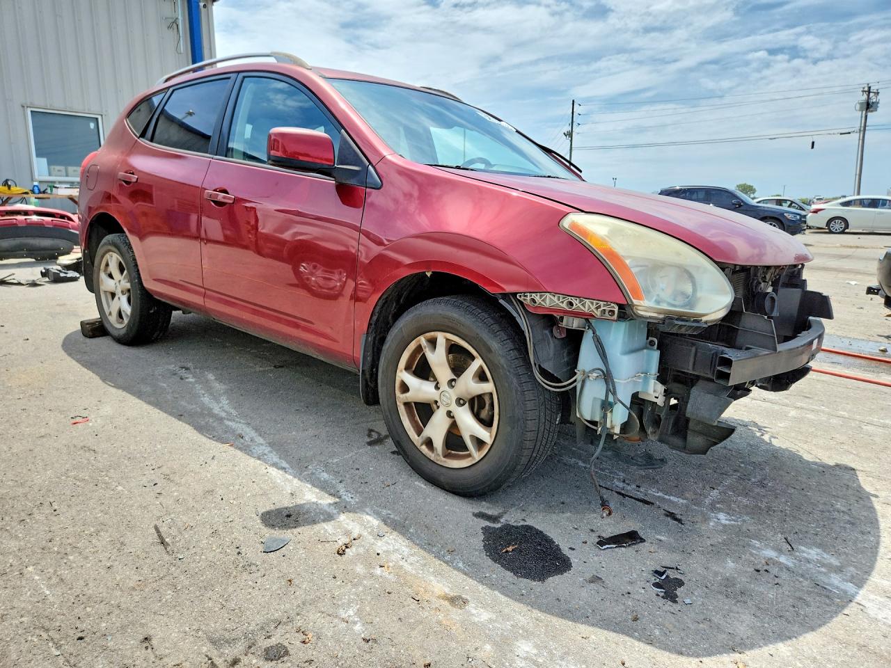 2008 Nissan Rogue S Red vin: JN8AS58V08W126769