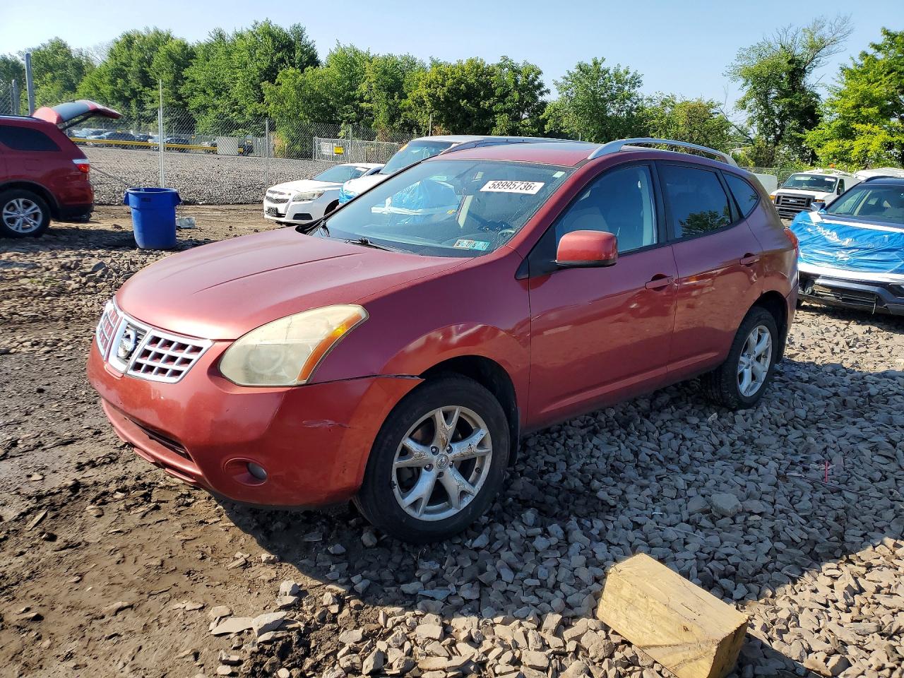 2008 Nissan Rogue Sl Red vin: JN8AS58V08W139988