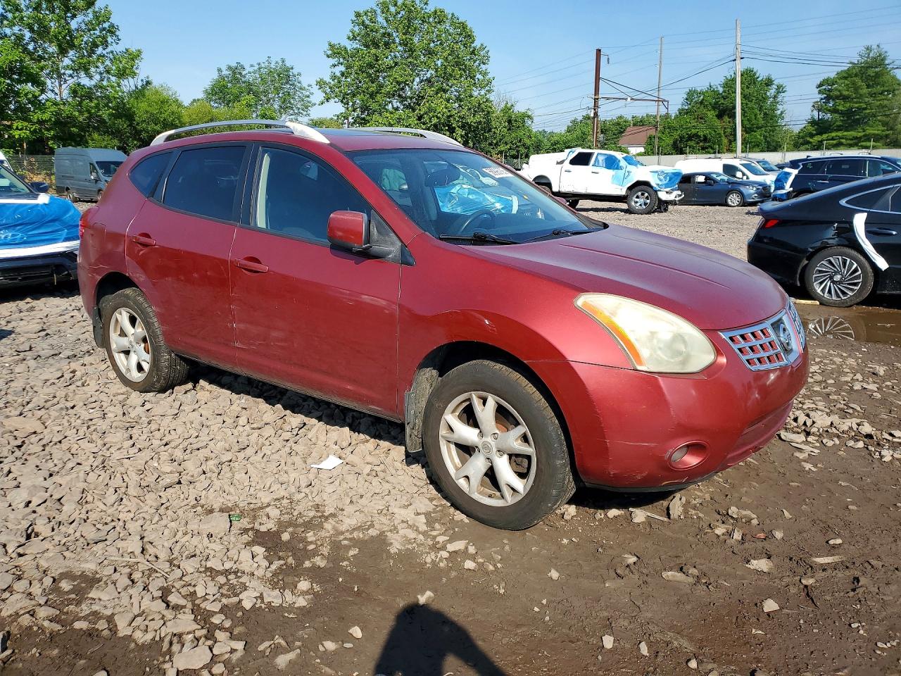 2008 Nissan Rogue Sl Red vin: JN8AS58V08W139988