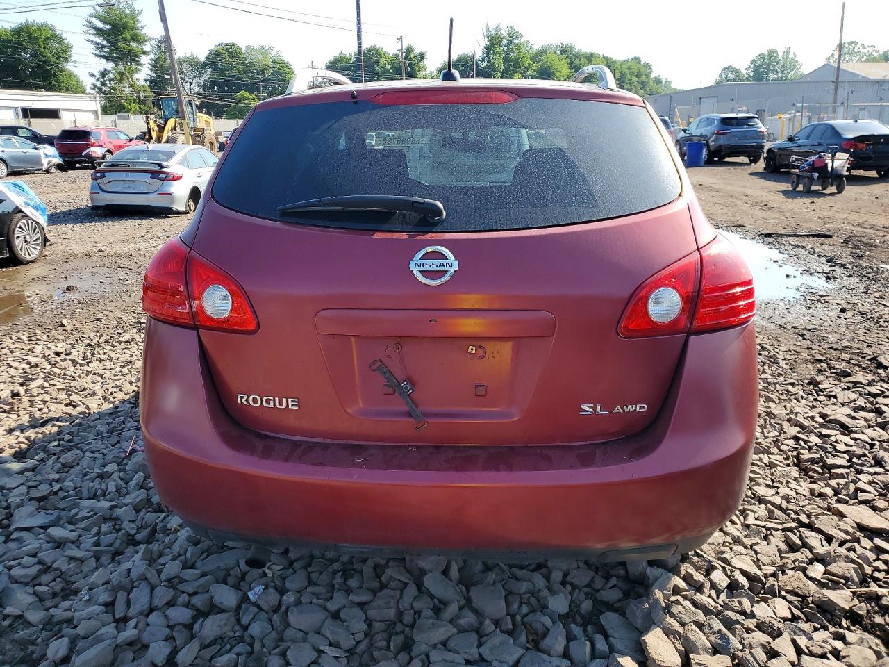 2008 Nissan Rogue Sl Red vin: JN8AS58V08W139988