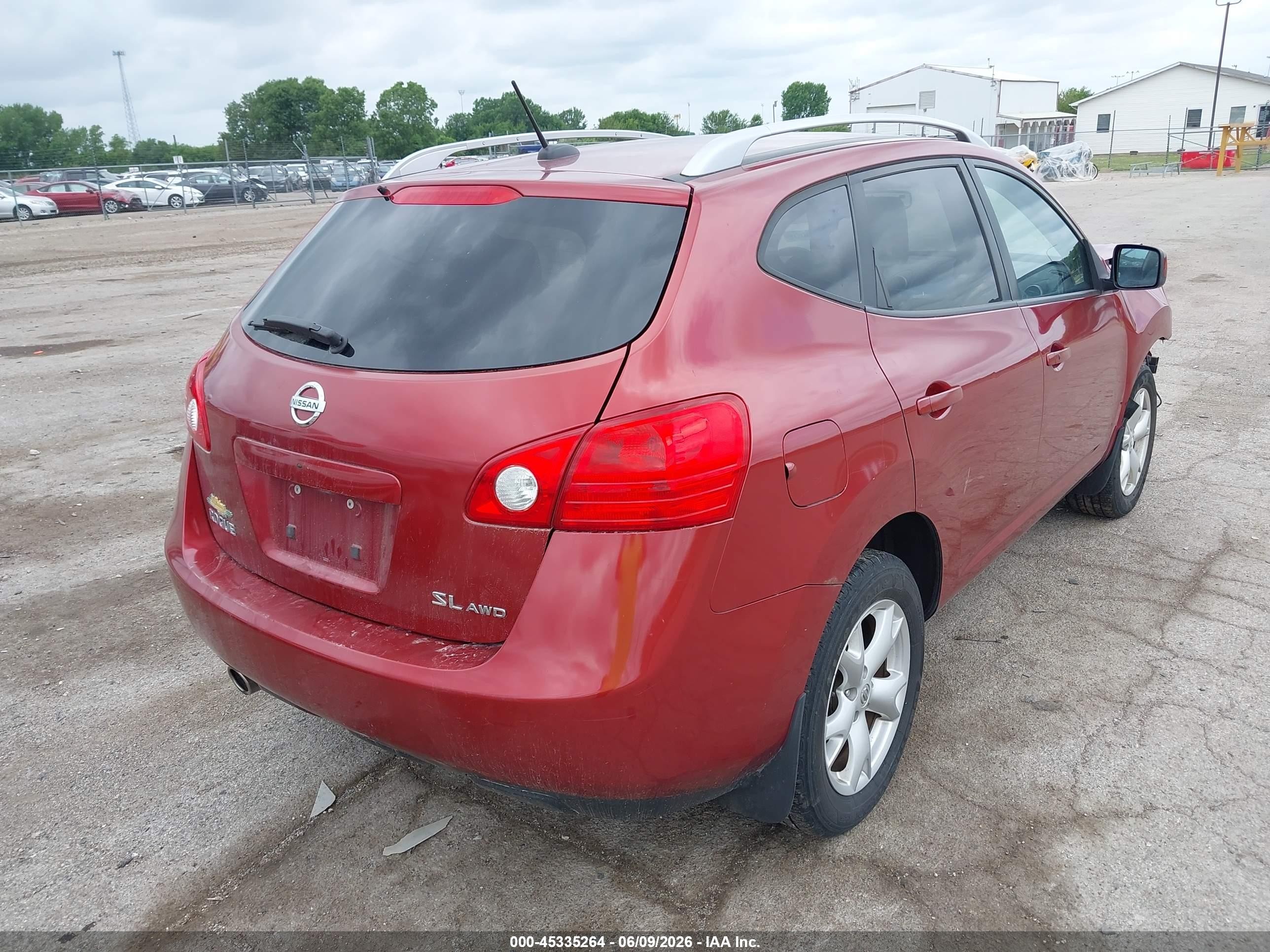 2008 Nissan Rogue Sl Red vin: JN8AS58V08W144978