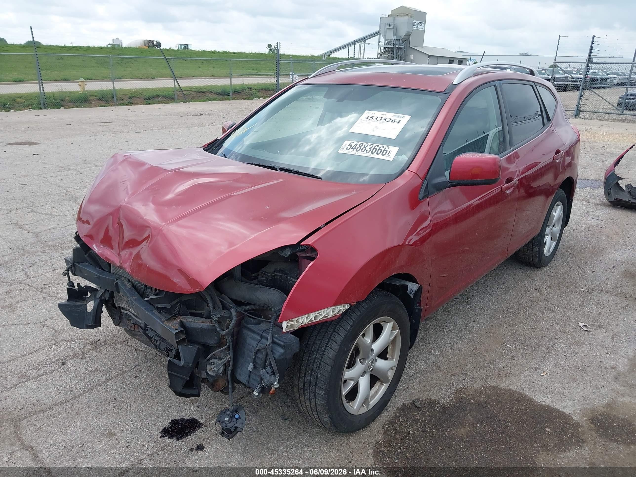 2008 Nissan Rogue Sl Red vin: JN8AS58V08W144978