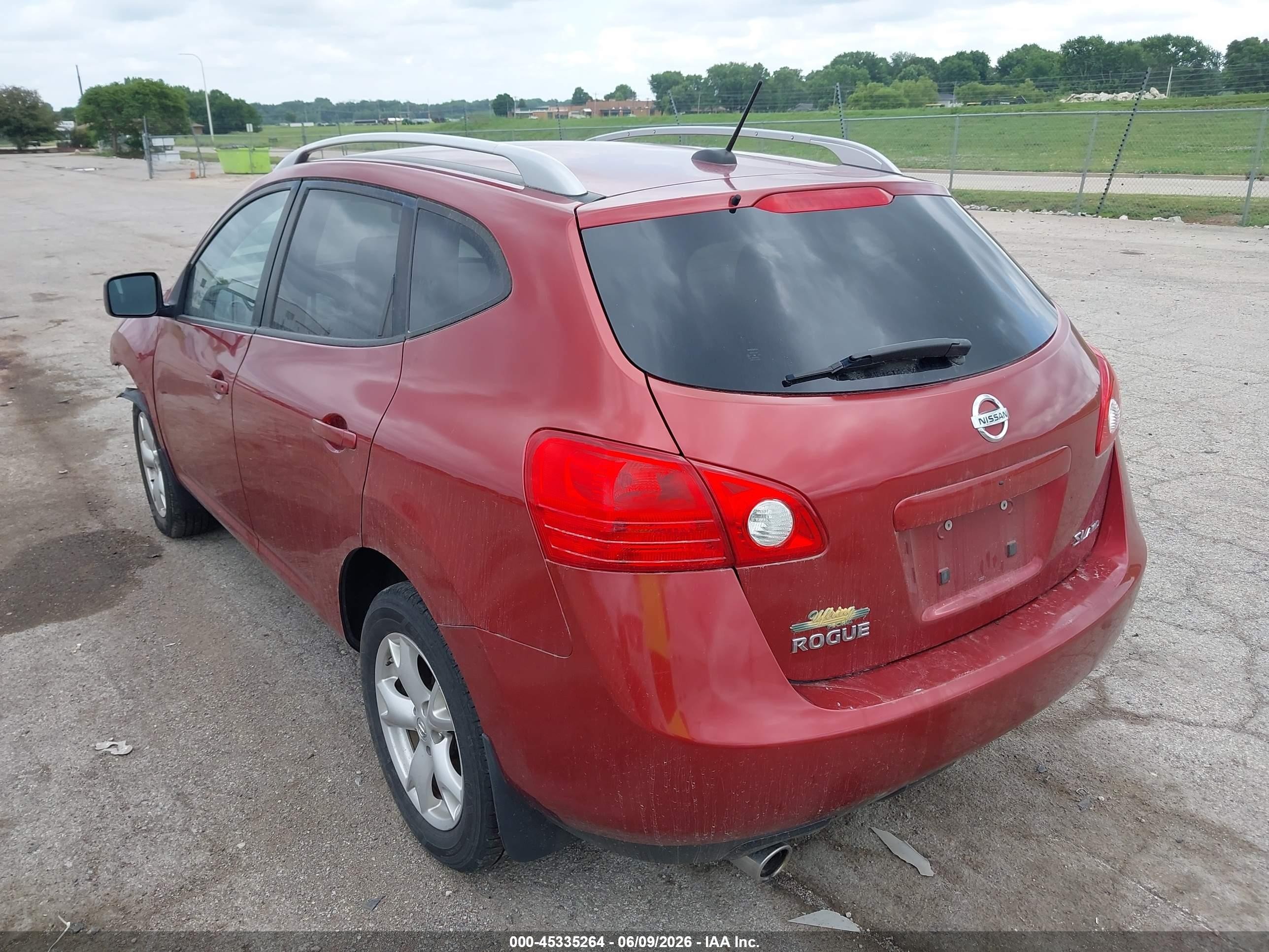 2008 Nissan Rogue Sl Red vin: JN8AS58V08W144978
