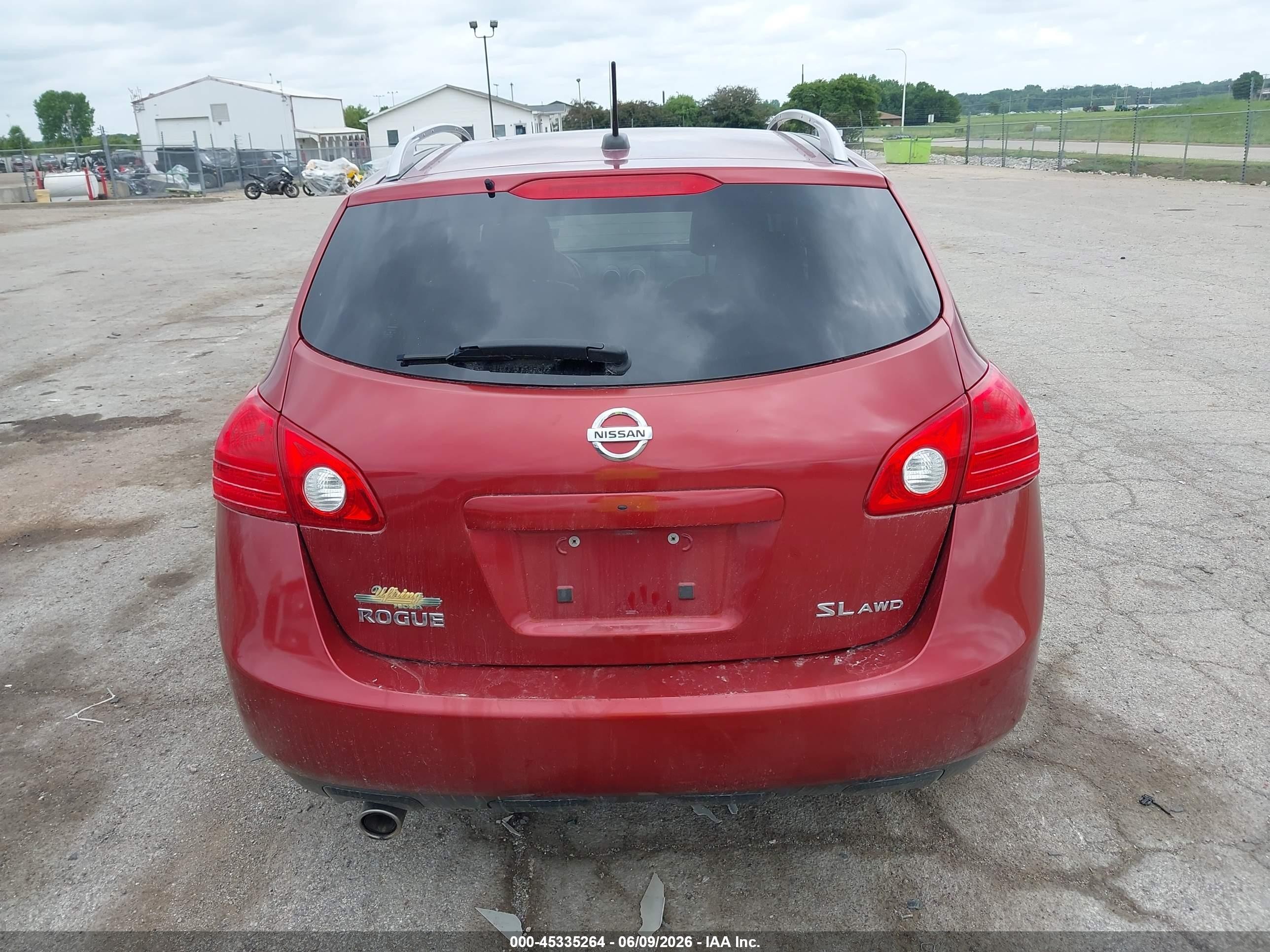 2008 Nissan Rogue Sl Red vin: JN8AS58V08W144978