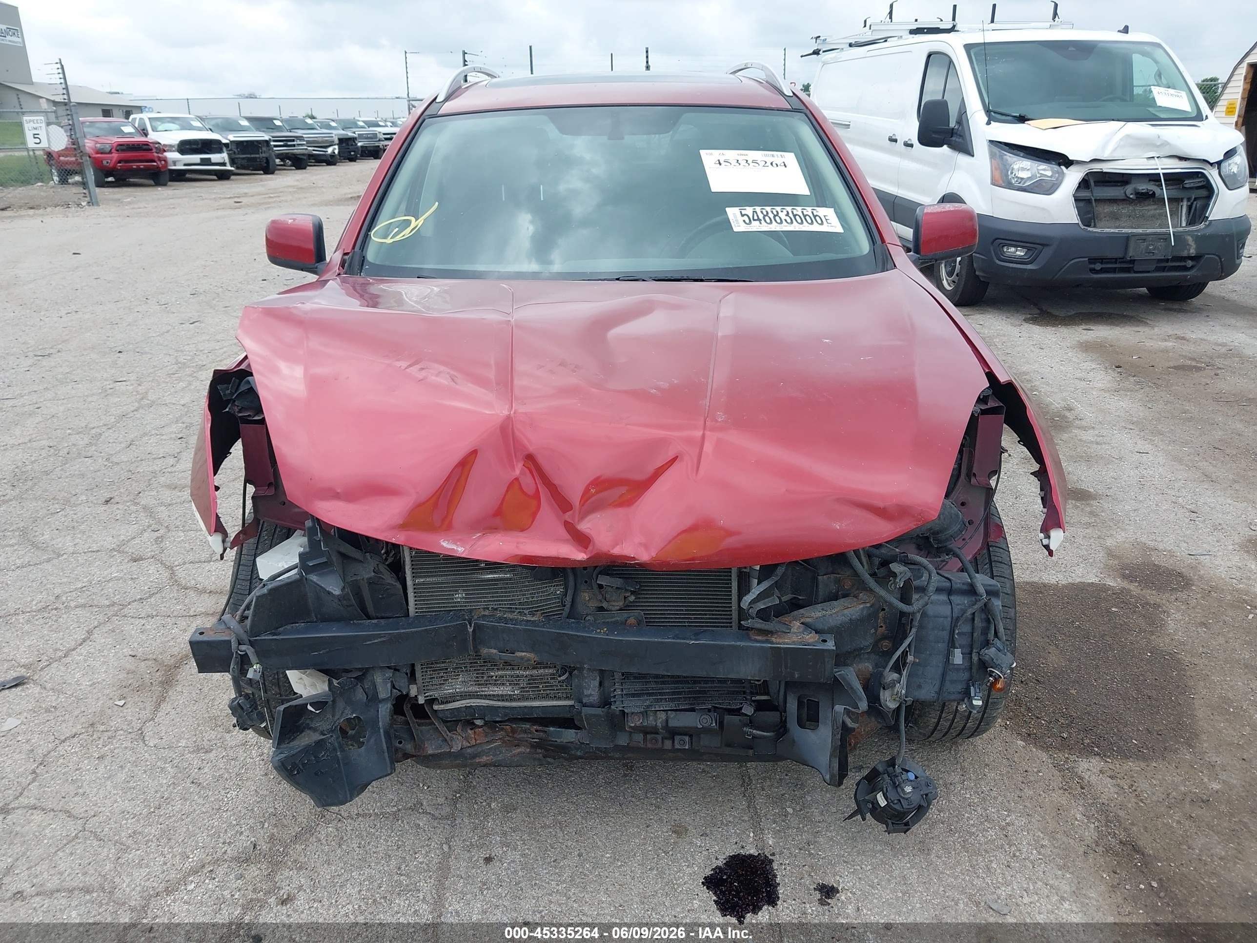 2008 Nissan Rogue Sl Red vin: JN8AS58V08W144978