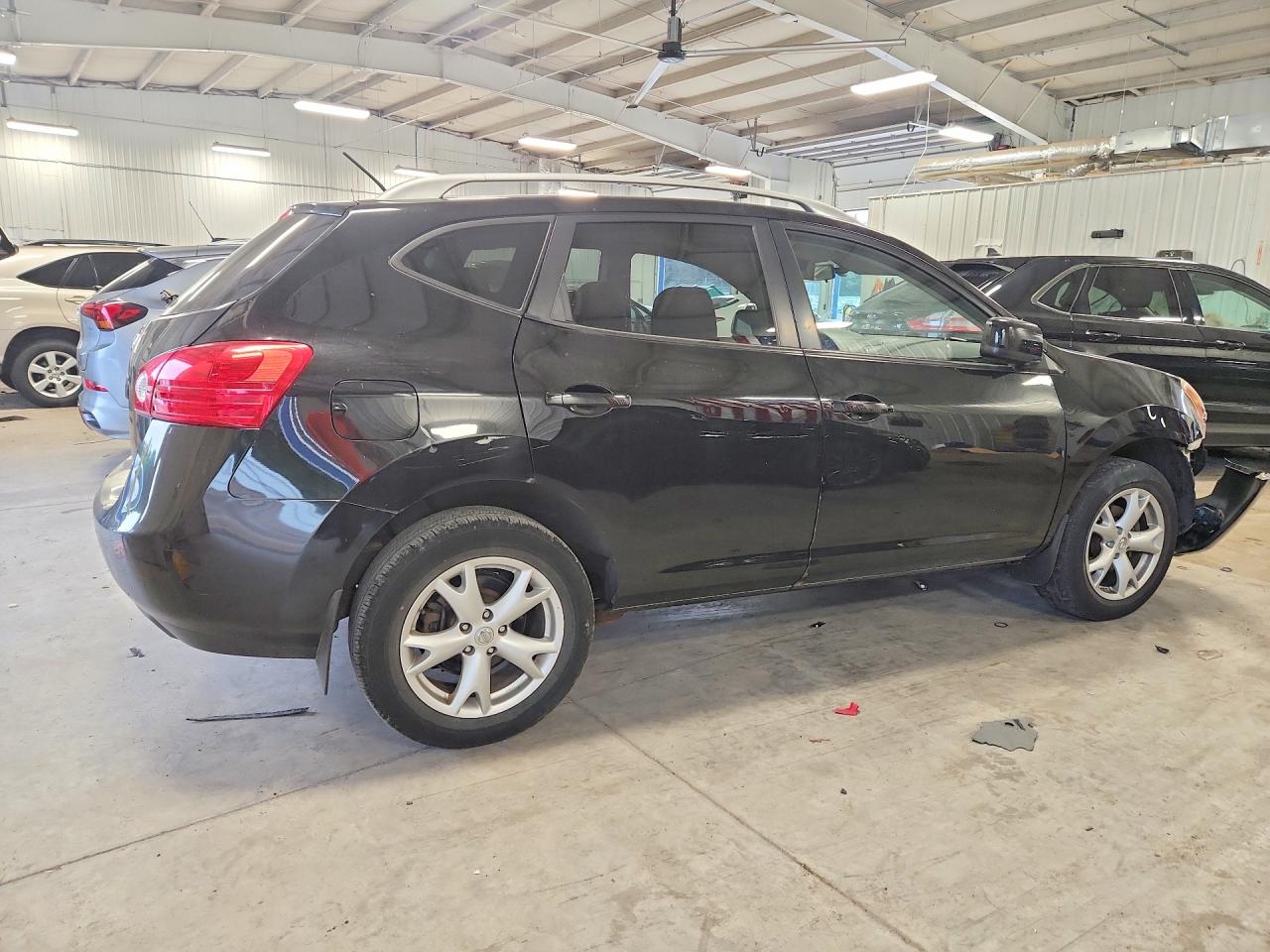 2008 Nissan Rogue S Black vin: JN8AS58V08W400598