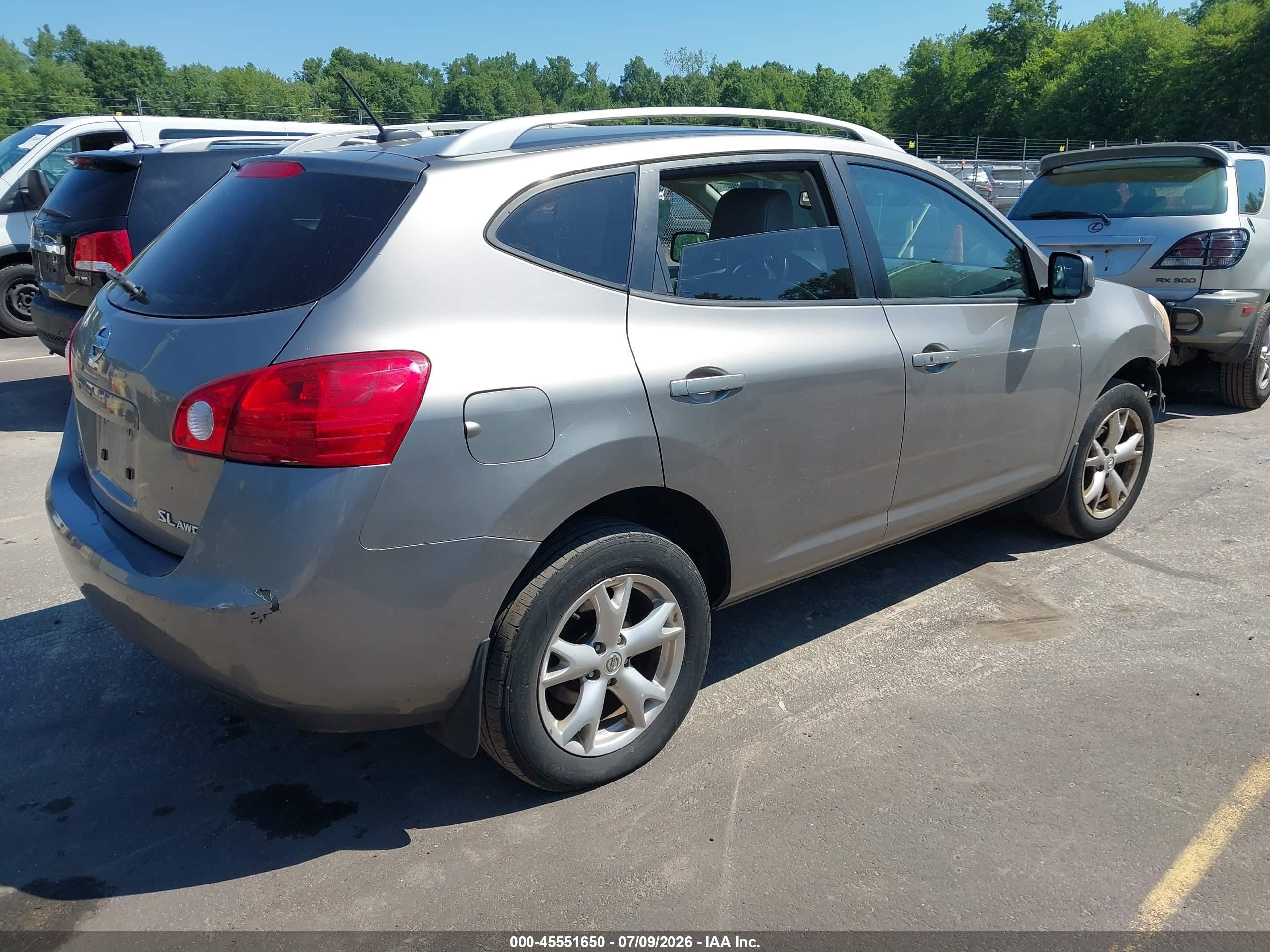 2009 Nissan Rogue Sl Gray vin: JN8AS58V09W161068