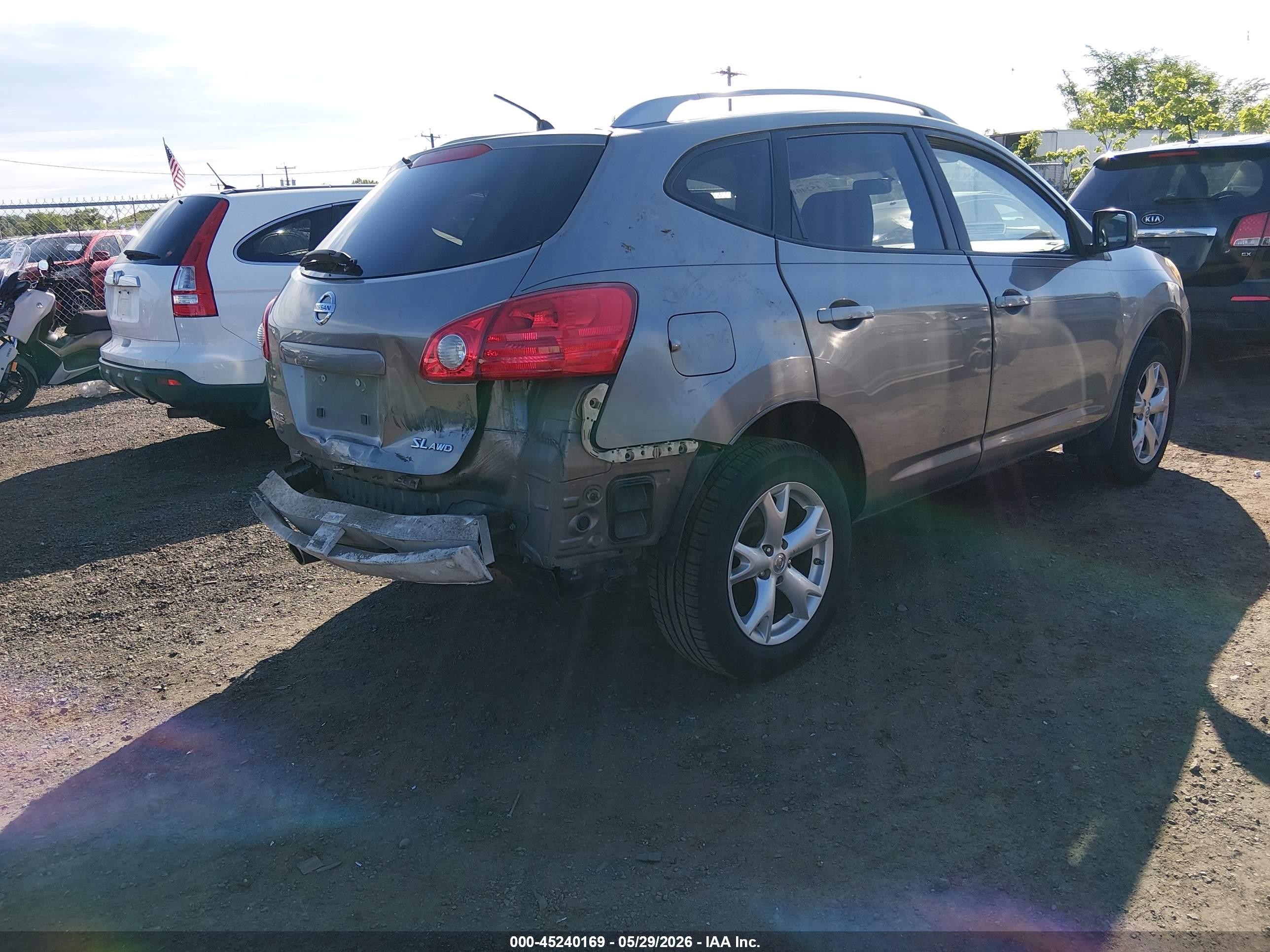 2009 Nissan Rogue Sl Серый vin: JN8AS58V09W193521