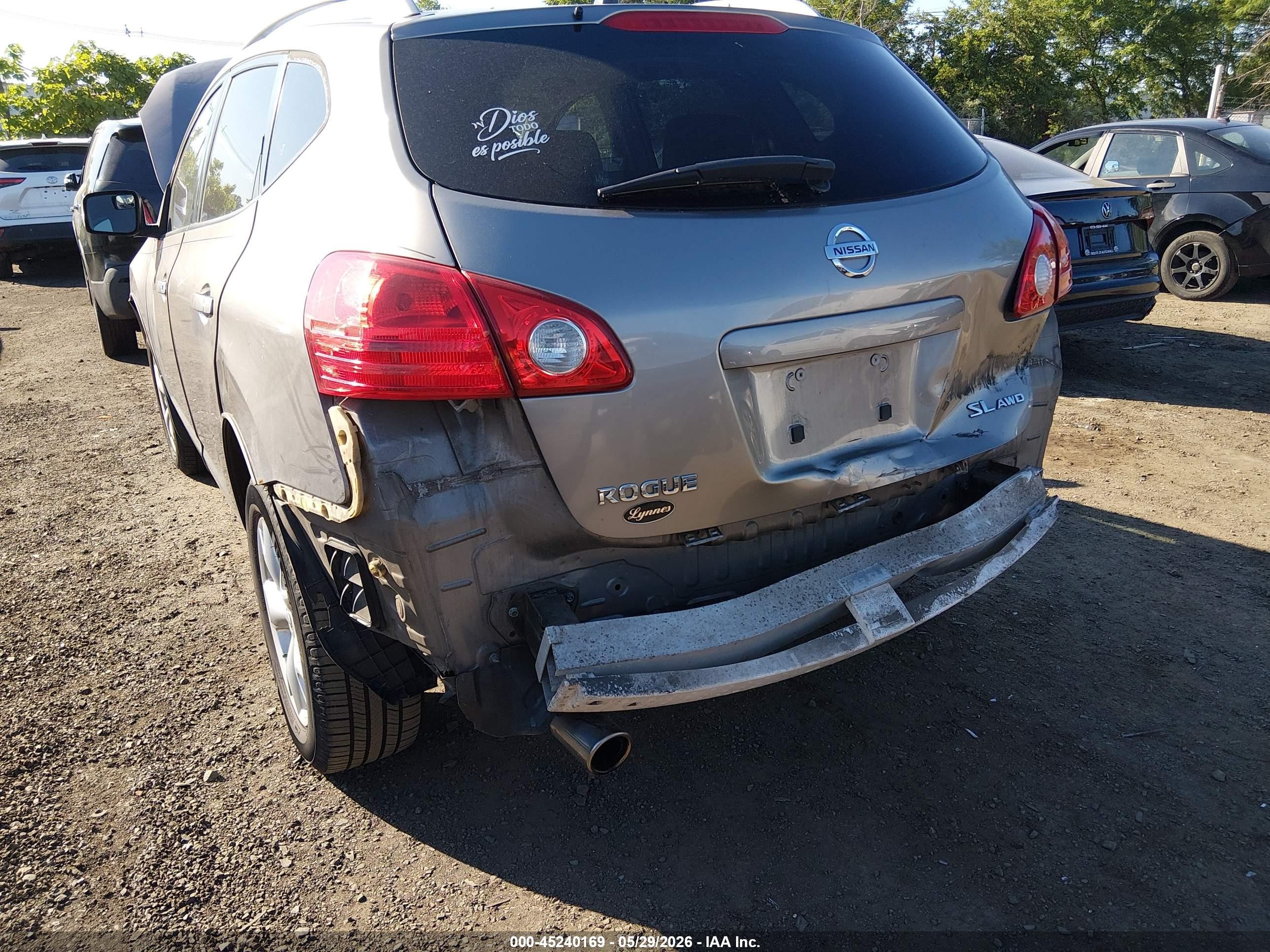 2009 Nissan Rogue Sl Серый vin: JN8AS58V09W193521