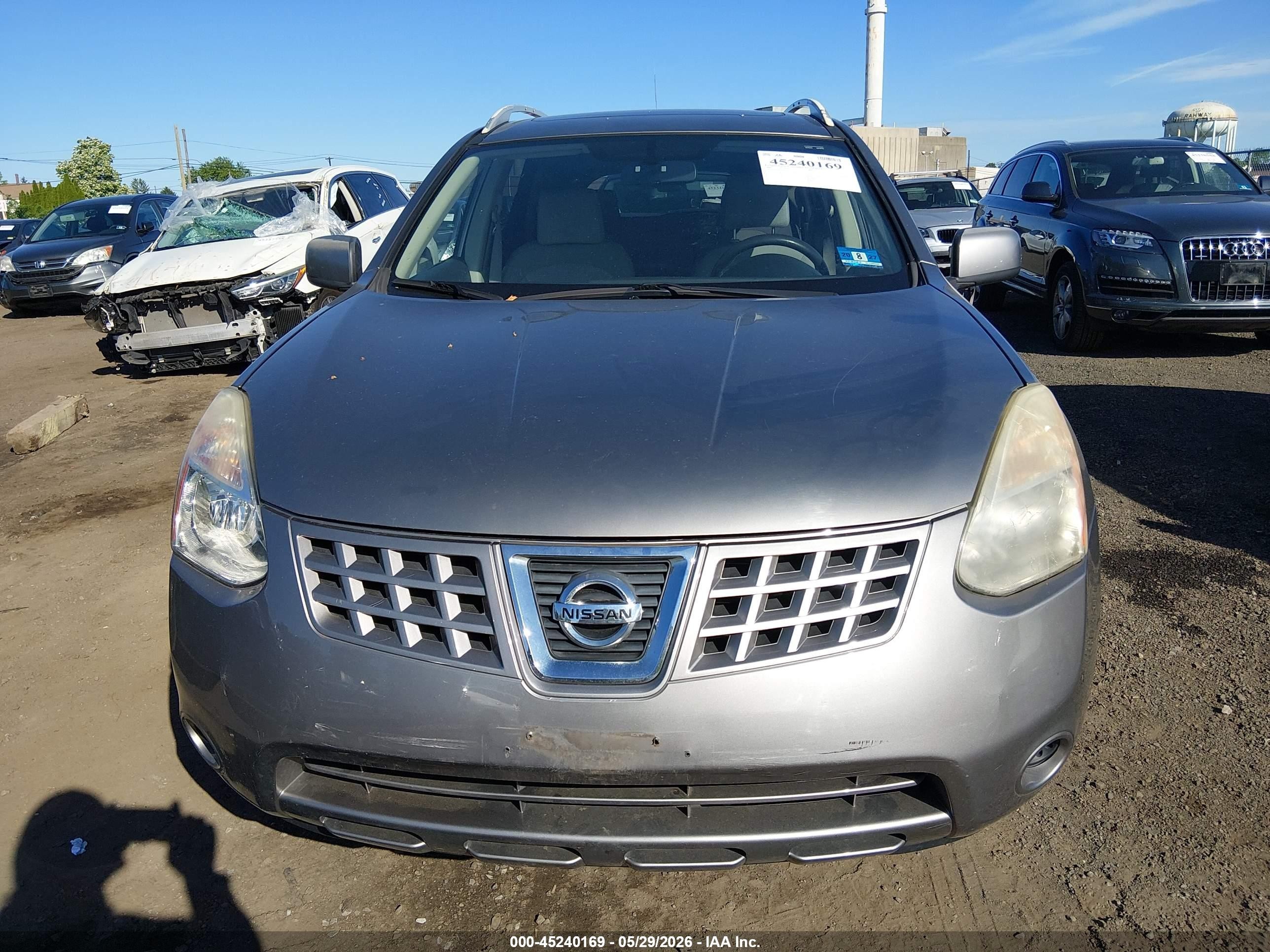 2009 Nissan Rogue Sl Серый vin: JN8AS58V09W193521