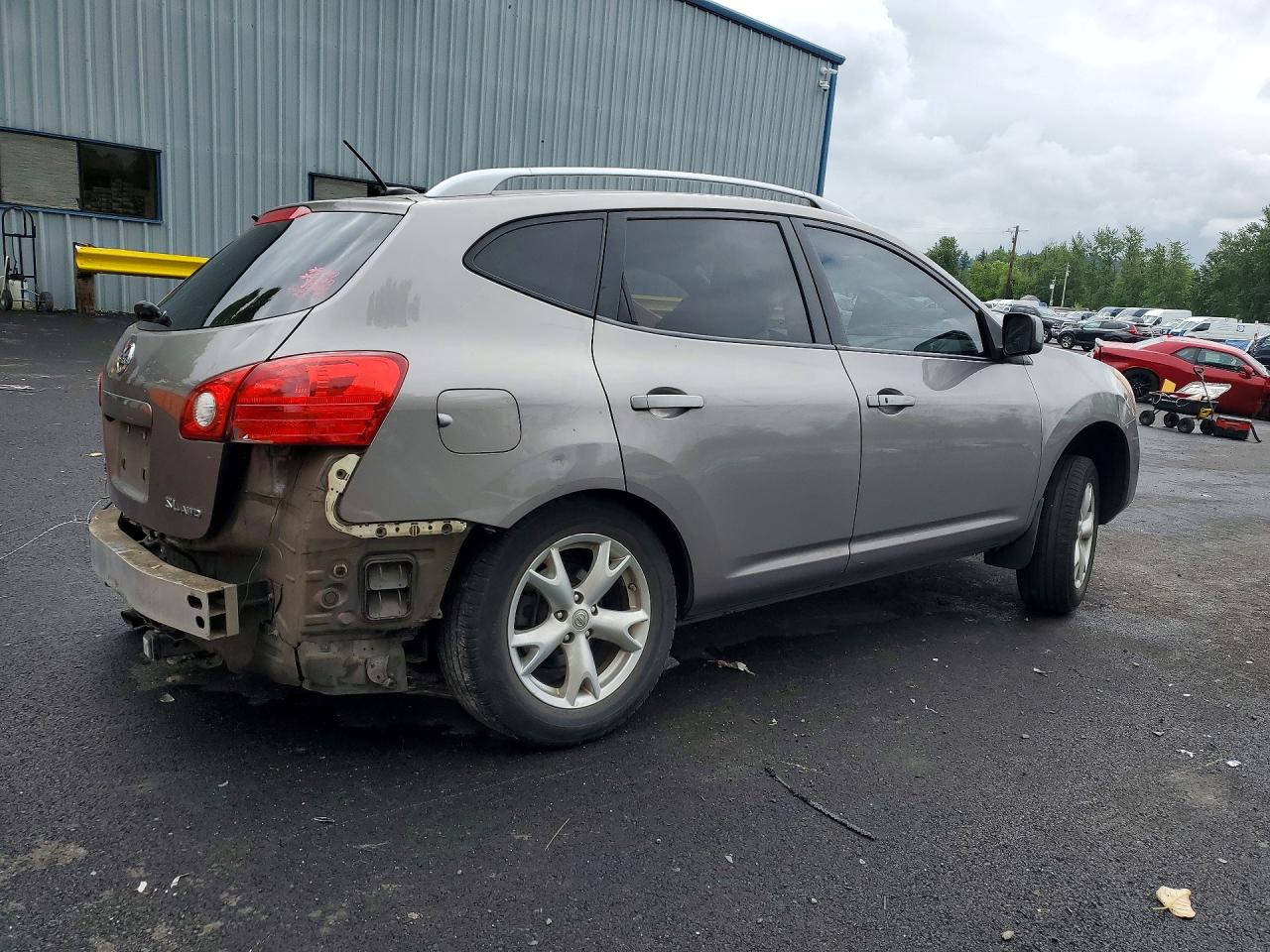 2009 Nissan Rogue Серый vin: JN8AS58V09W441556