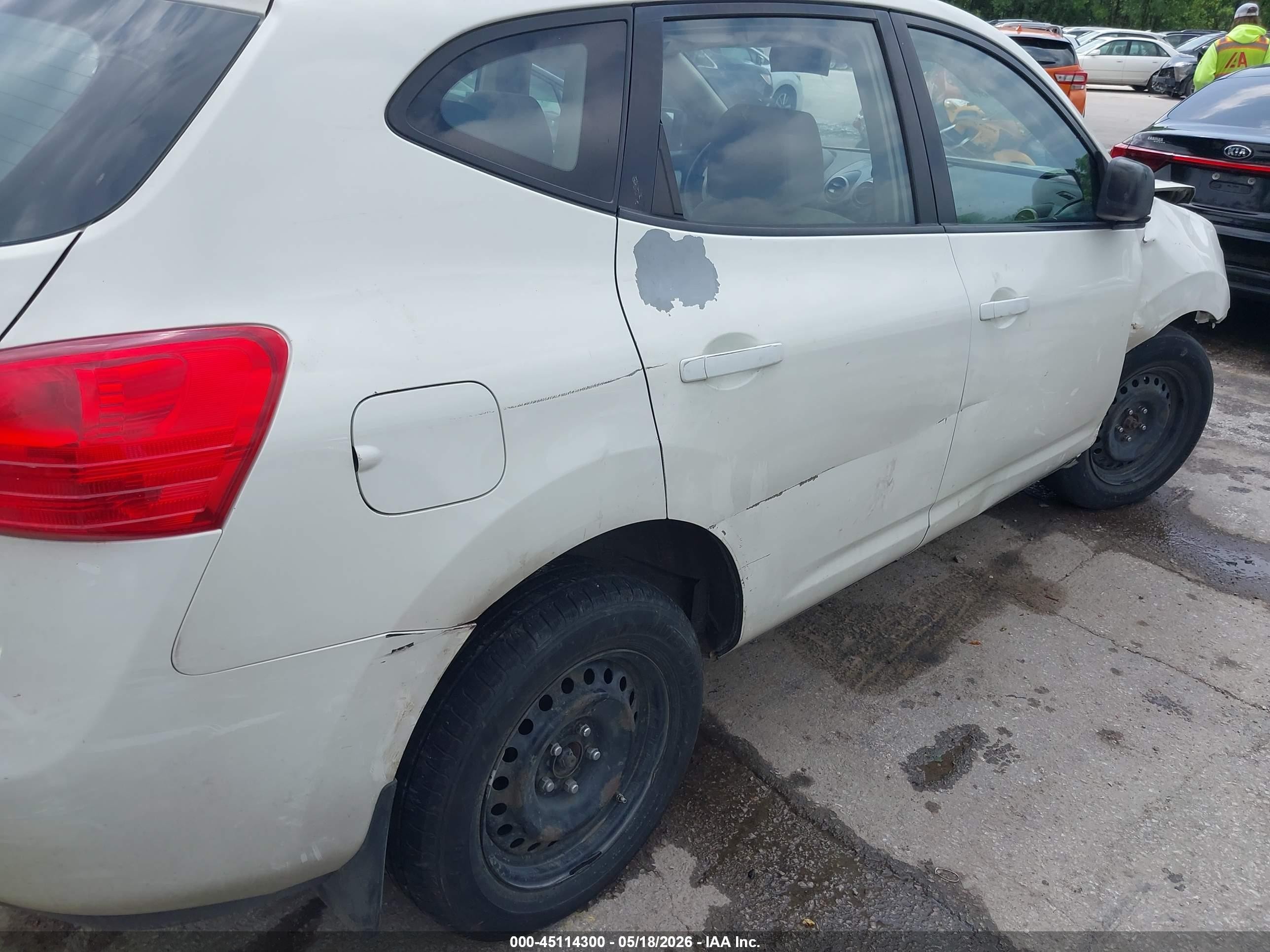 2009 Nissan Rogue S White vin: JN8AS58V09W443453
