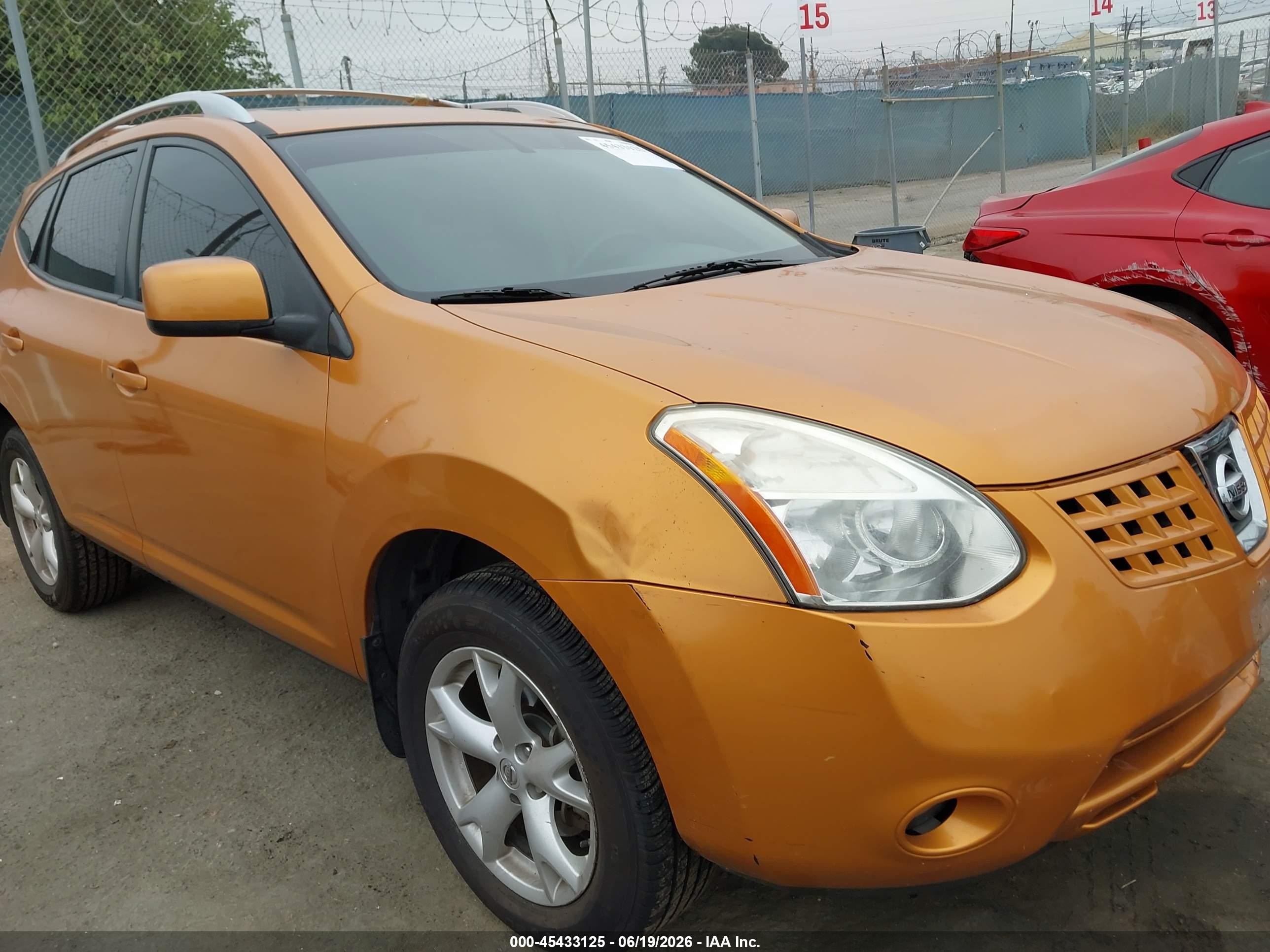 2008 Nissan Rogue Sl Orange vin: JN8AS58V18W111150