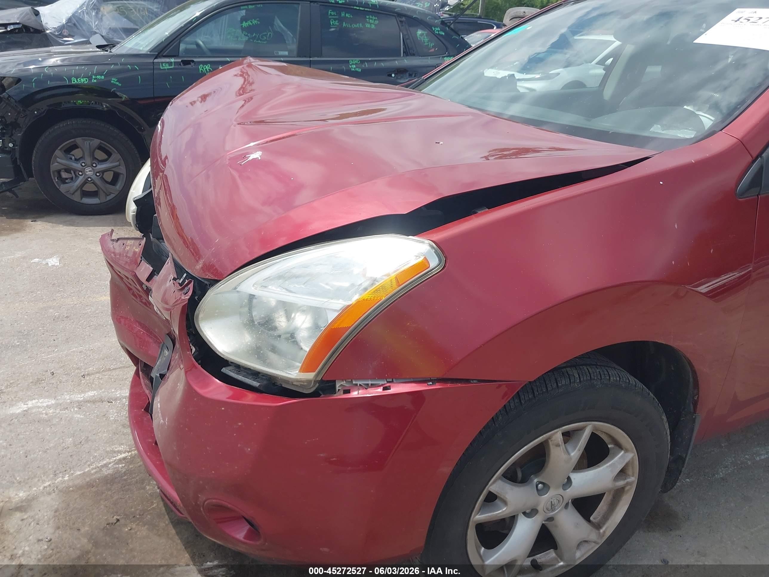 2008 Nissan Rogue Sl Red vin: JN8AS58V18W127798