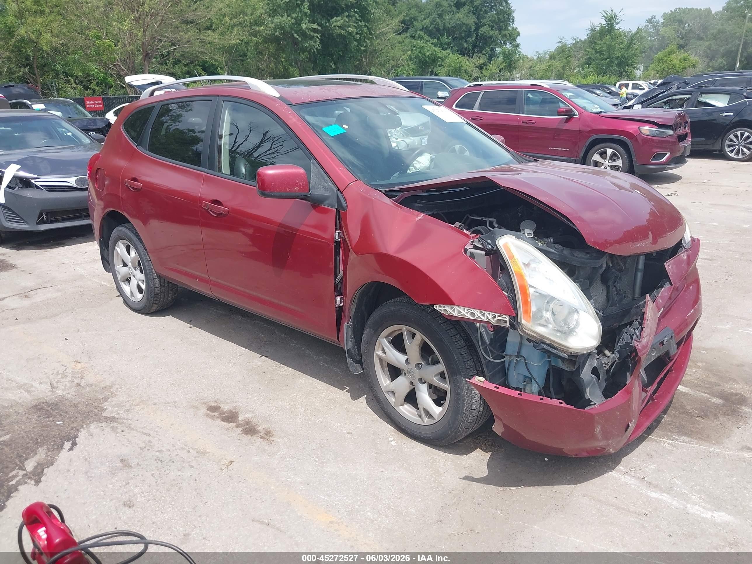 2008 Nissan Rogue Sl Red vin: JN8AS58V18W127798