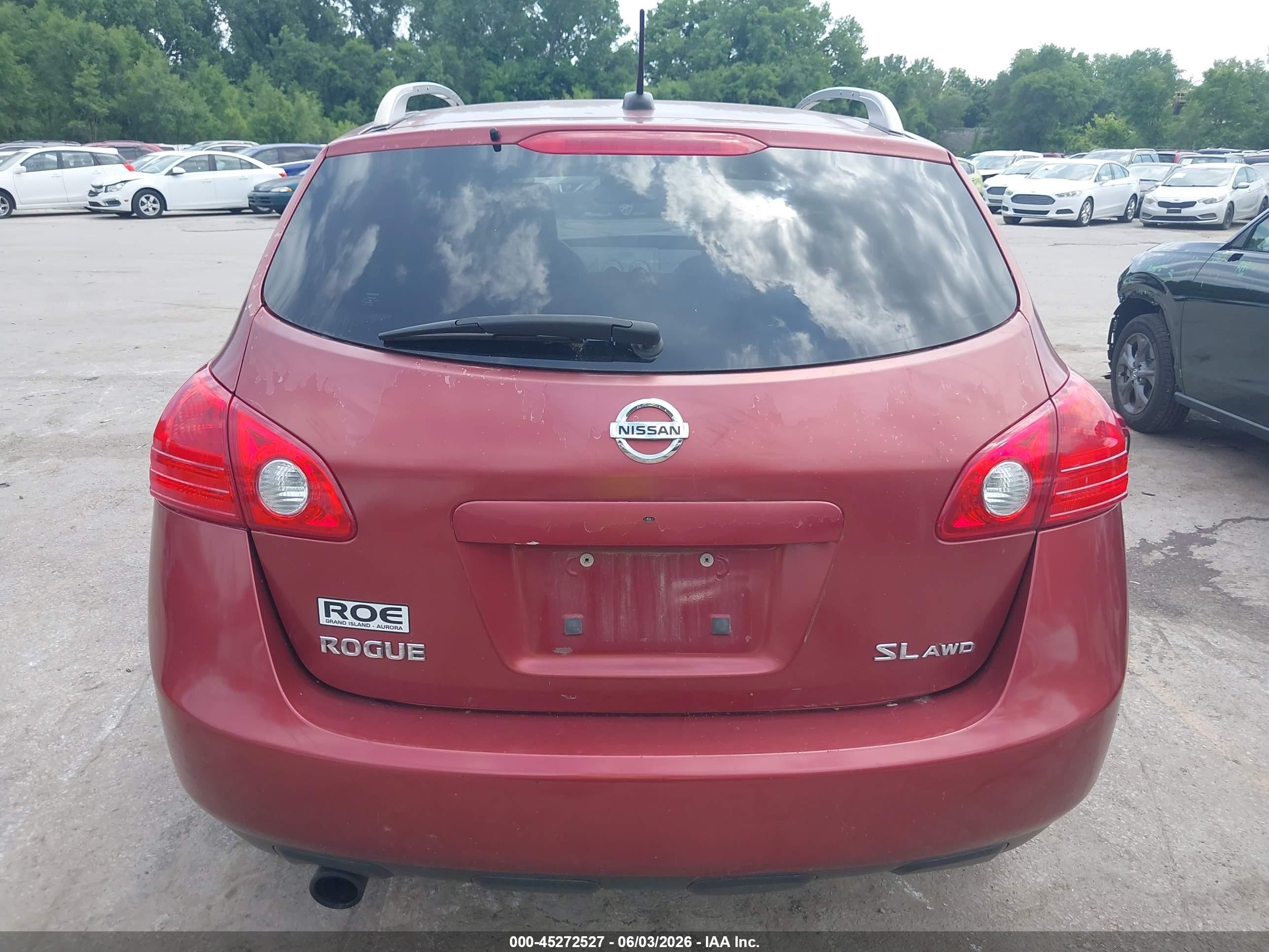 2008 Nissan Rogue Sl Red vin: JN8AS58V18W127798