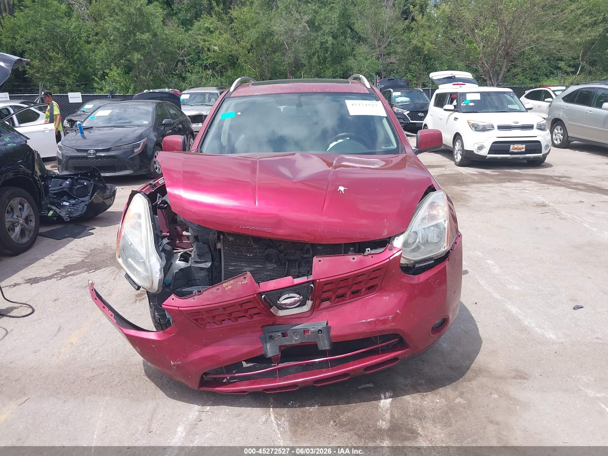 2008 Nissan Rogue Sl Red vin: JN8AS58V18W127798