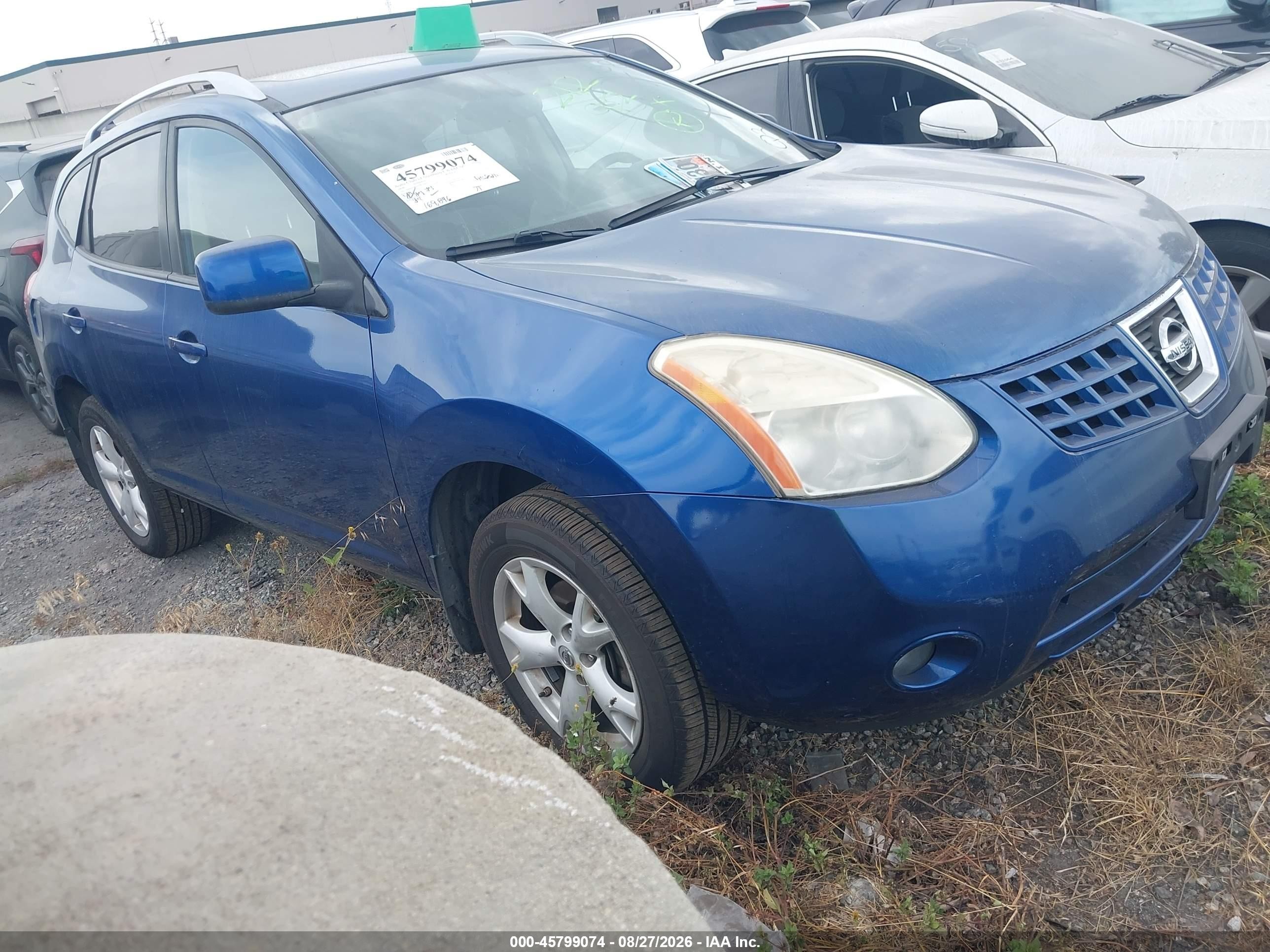 2008 Nissan Rogue Sl Синий vin: JN8AS58V18W139451