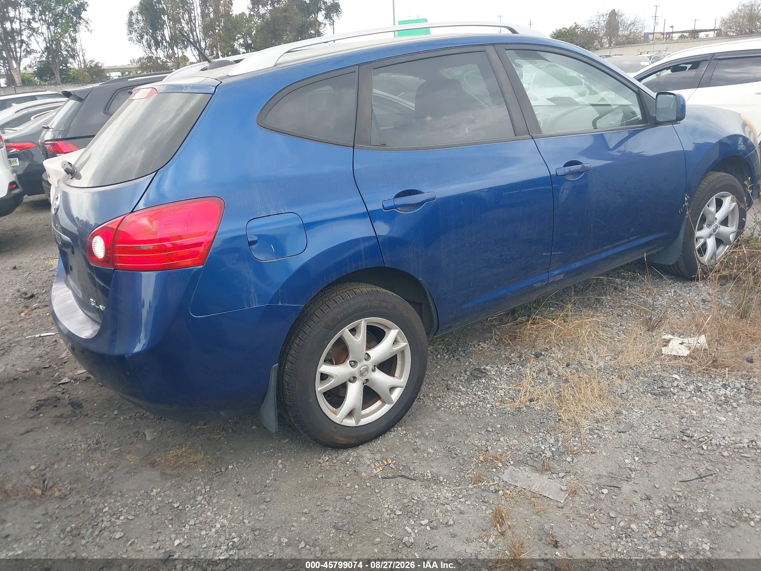 2008 Nissan Rogue Sl Синий vin: JN8AS58V18W139451