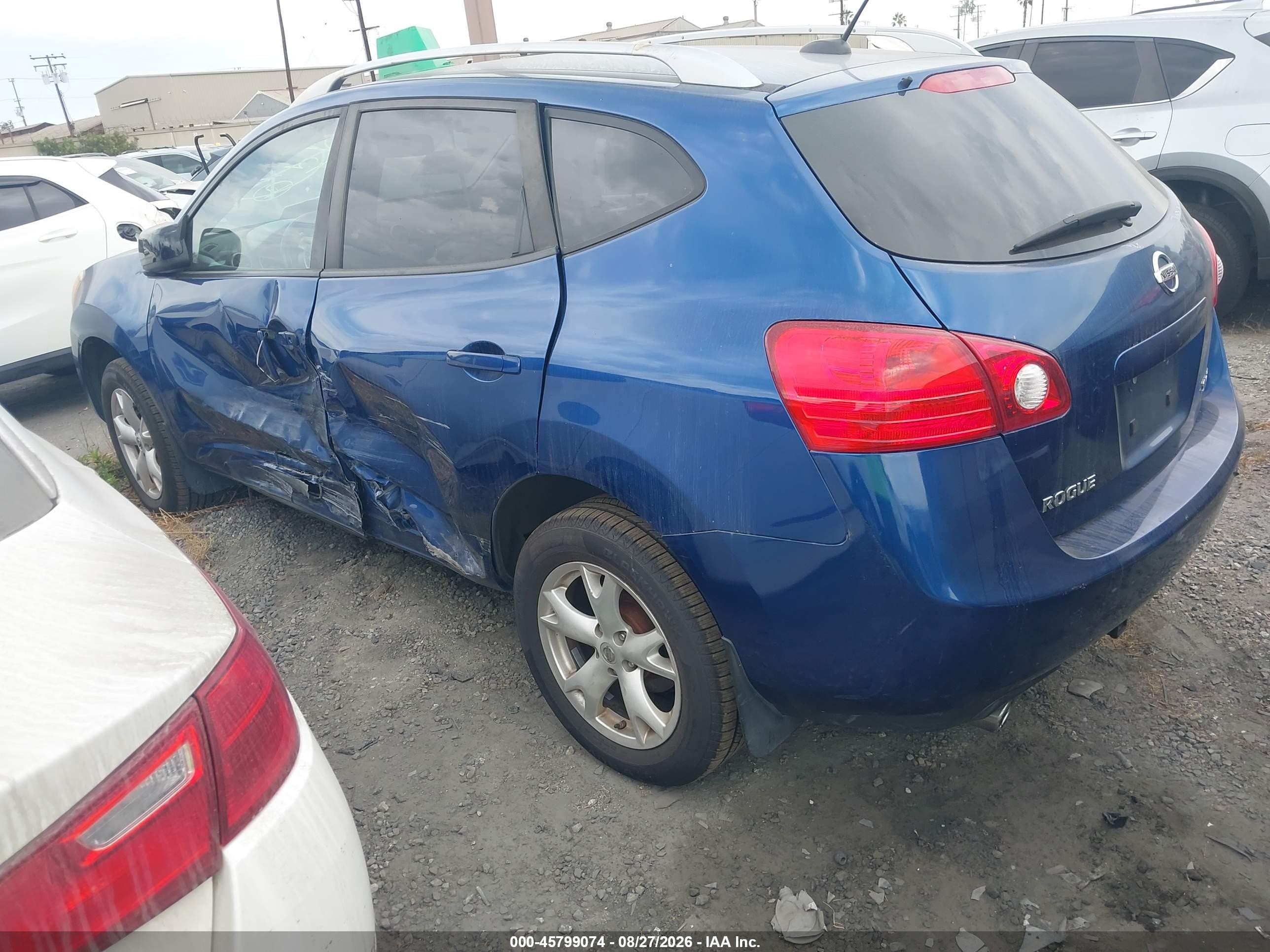 2008 Nissan Rogue Sl Синий vin: JN8AS58V18W139451