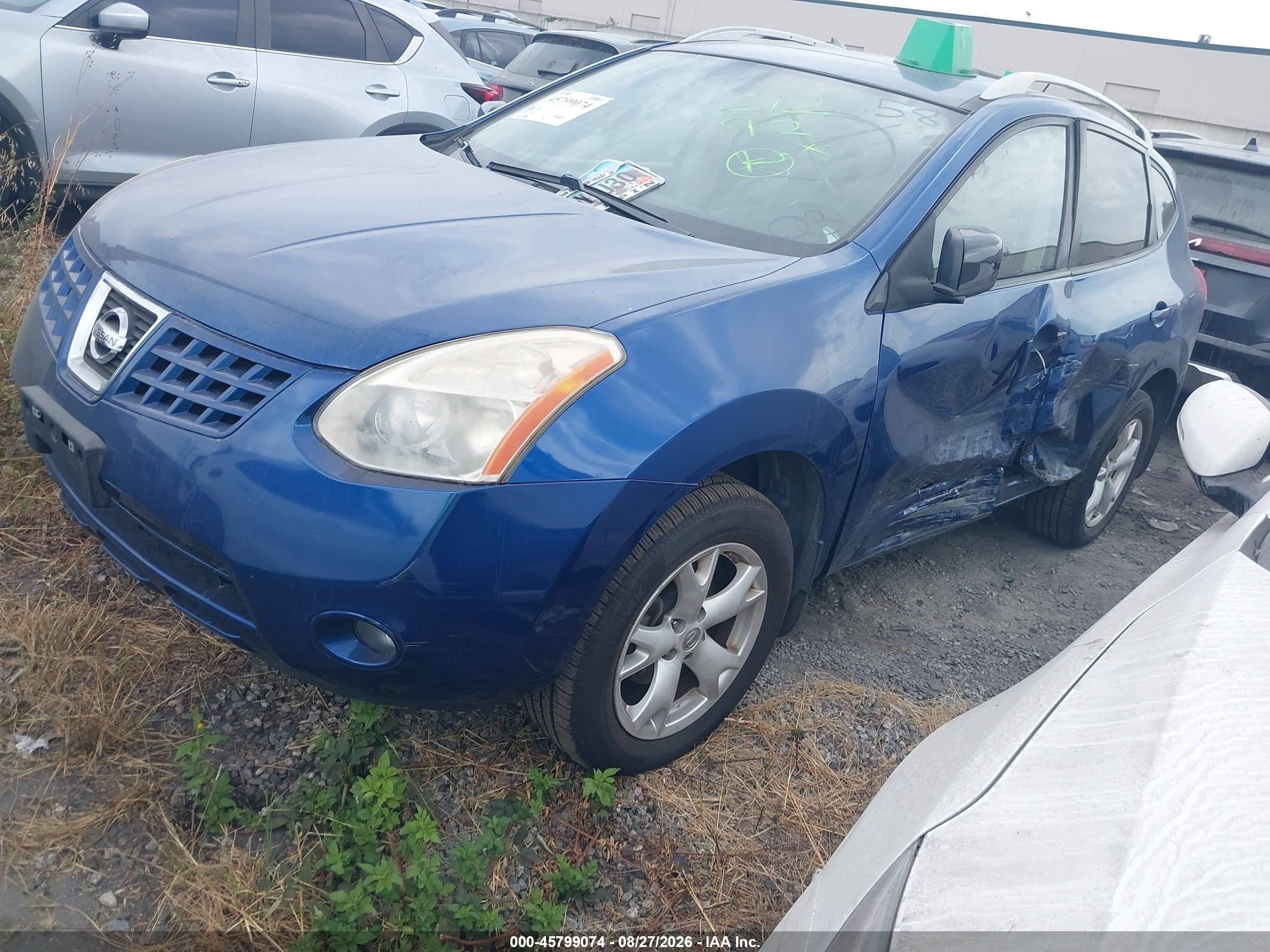 2008 Nissan Rogue Sl Синий vin: JN8AS58V18W139451