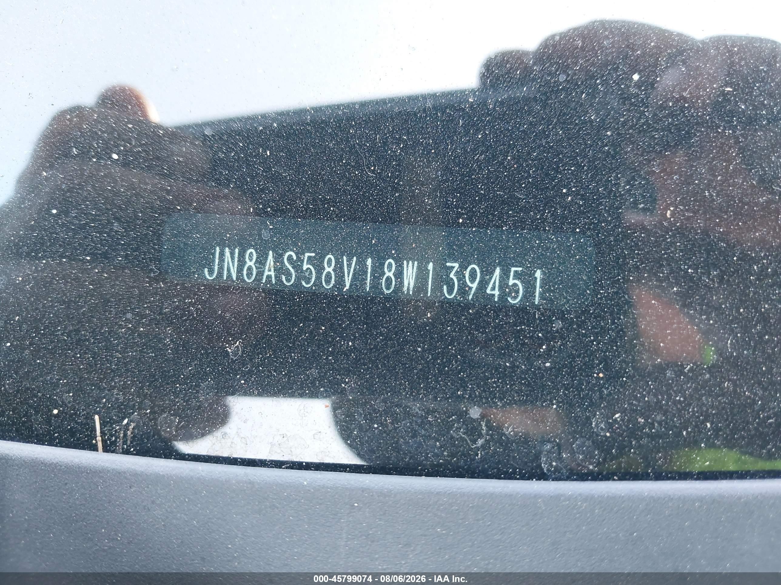 2008 Nissan Rogue Sl Синий vin: JN8AS58V18W139451