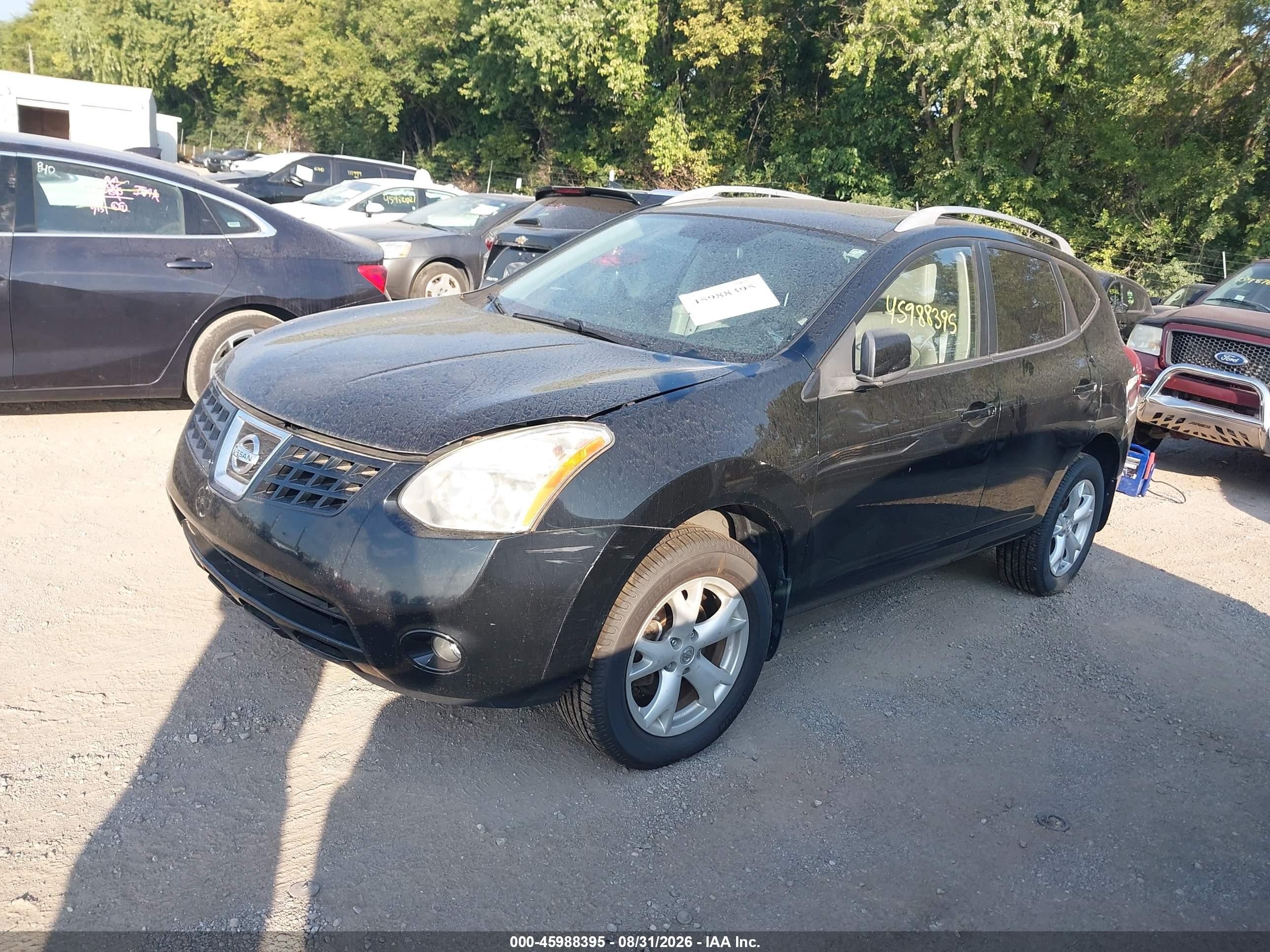 2008 Nissan Rogue Sl Black vin: JN8AS58V18W400349