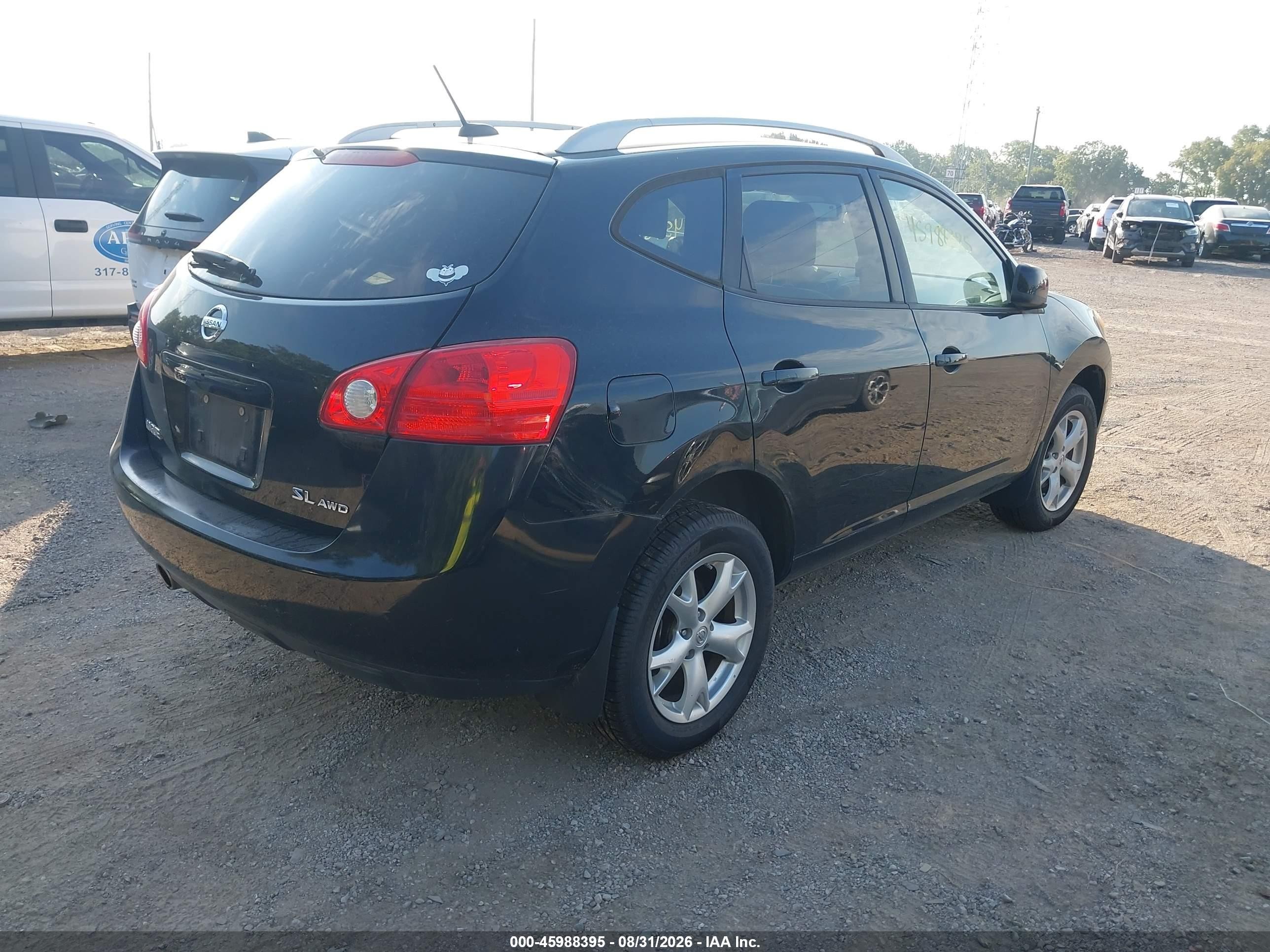 2008 Nissan Rogue Sl Black vin: JN8AS58V18W400349
