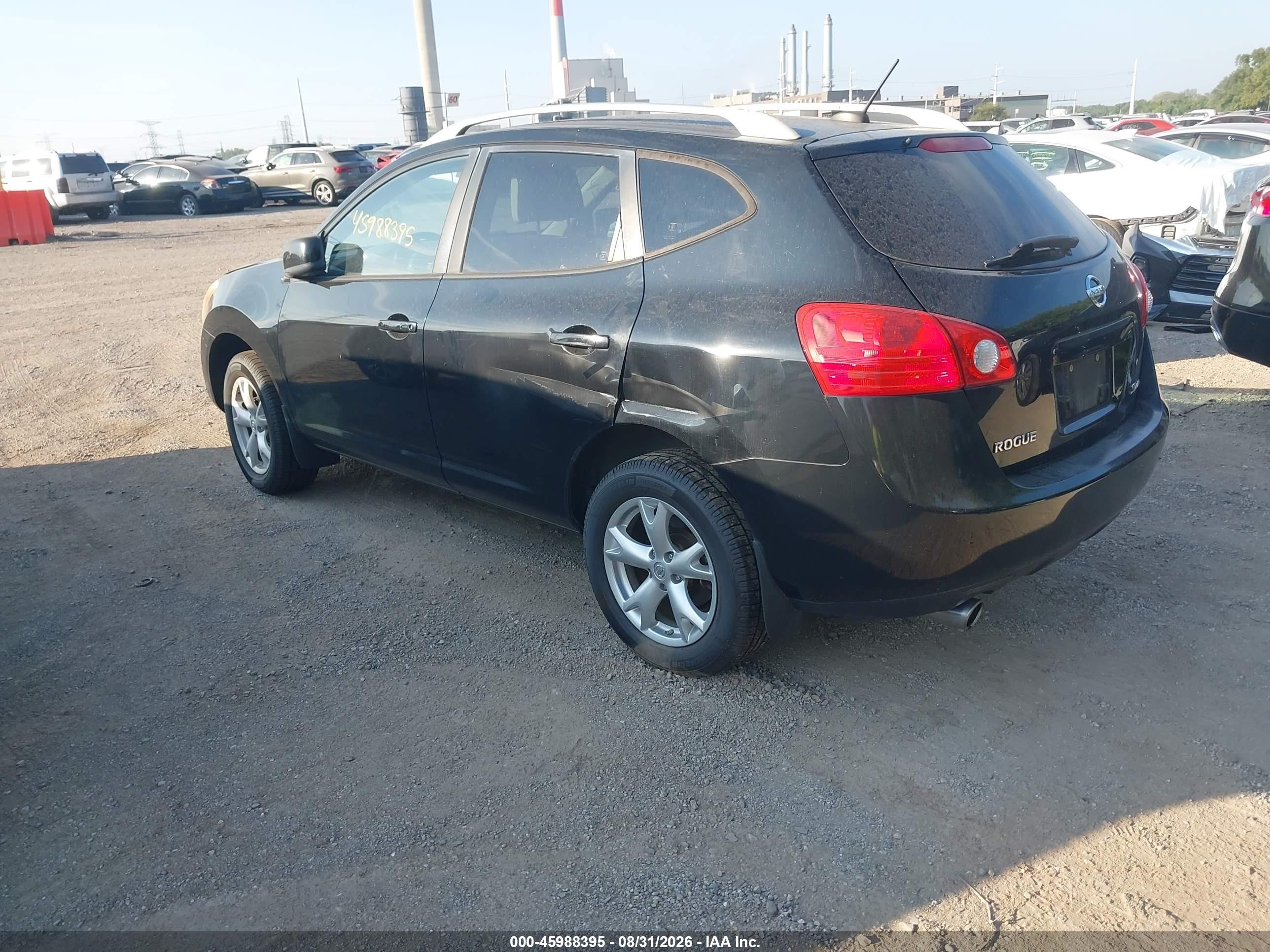 2008 Nissan Rogue Sl Black vin: JN8AS58V18W400349