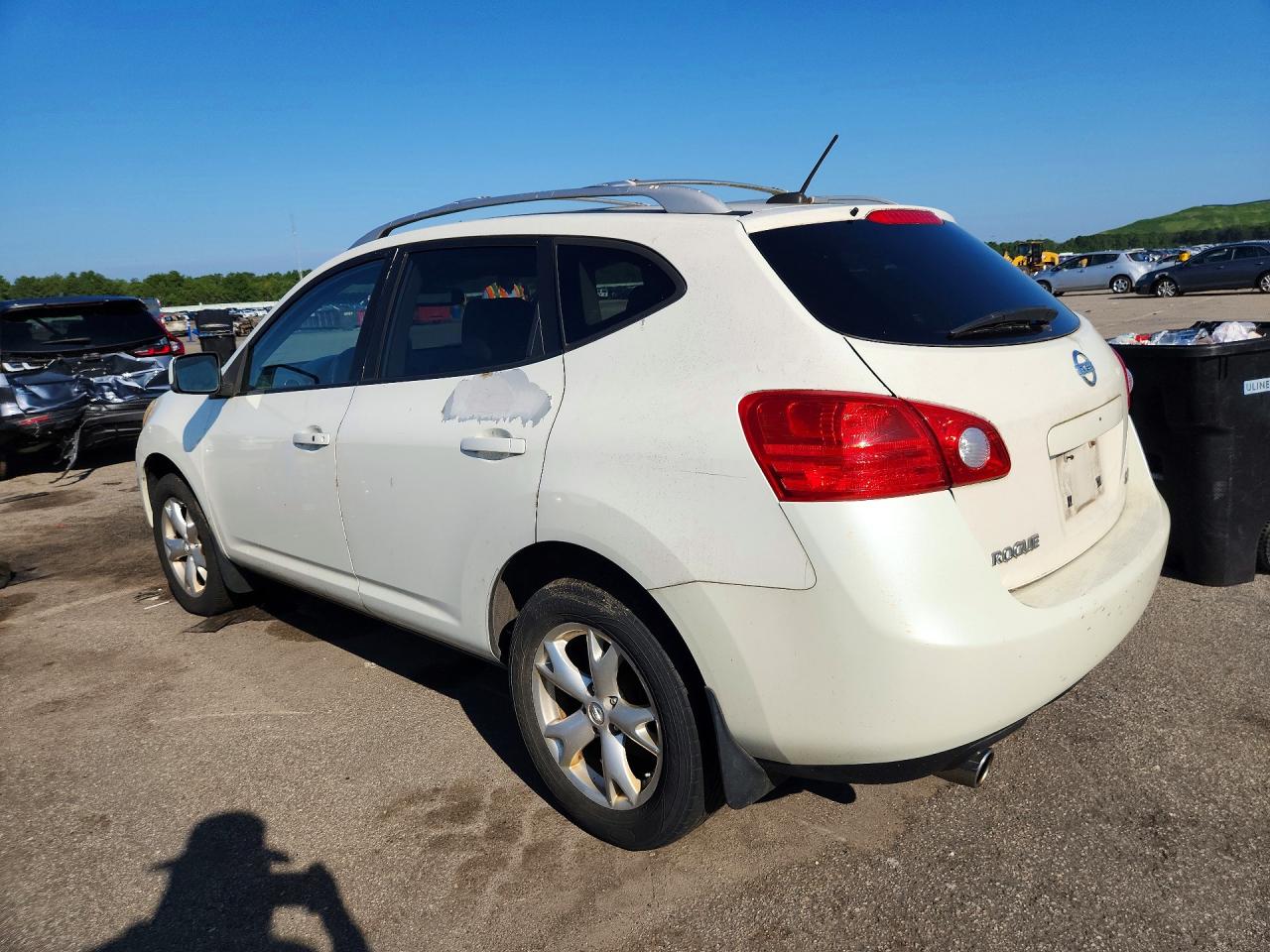 2008 Nissan Rogue S White vin: JN8AS58V18W400495