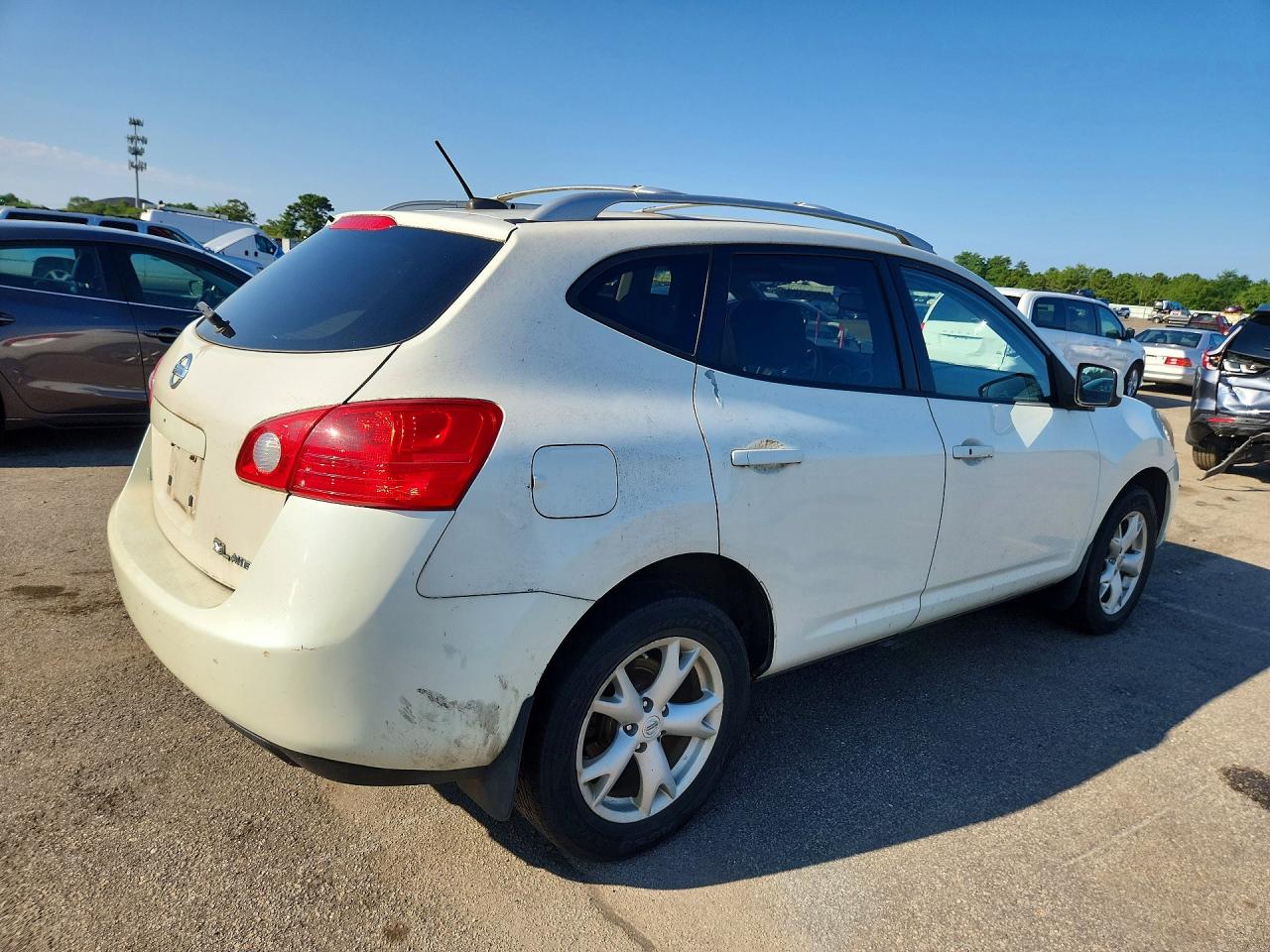 2008 Nissan Rogue S White vin: JN8AS58V18W400495