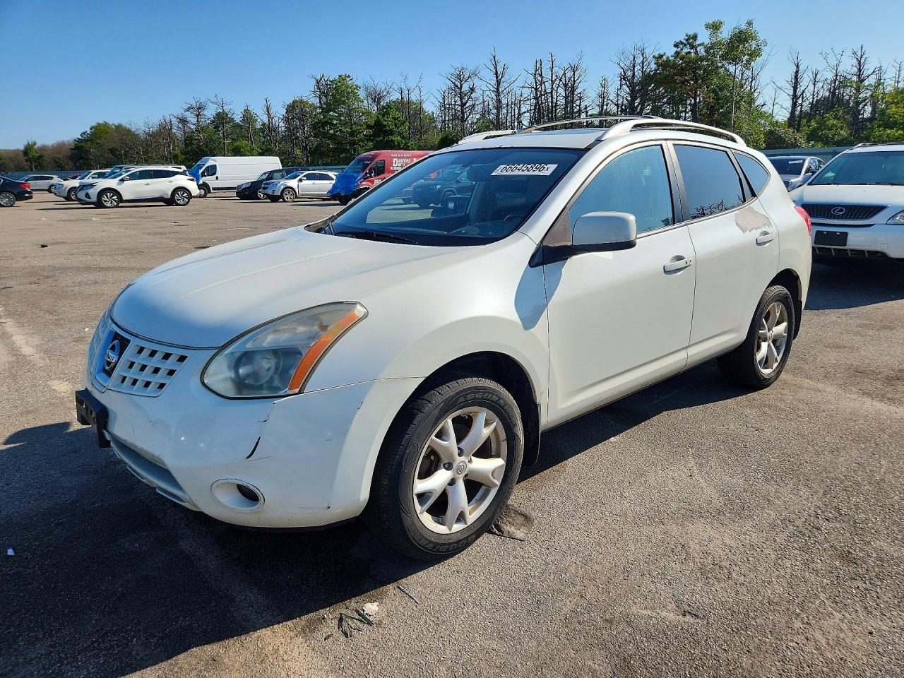 2008 Nissan Rogue S White vin: JN8AS58V18W400495