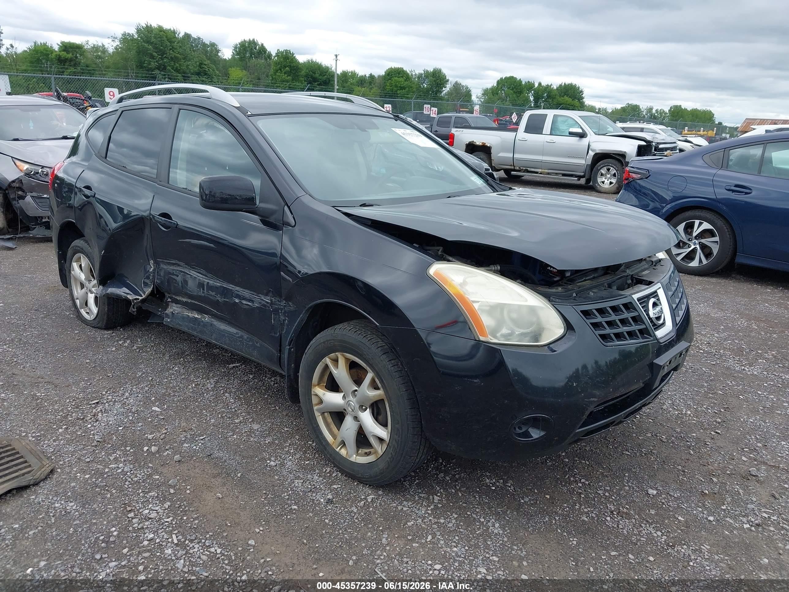 2008 Nissan Rogue Sl Black vin: JN8AS58V18W403008