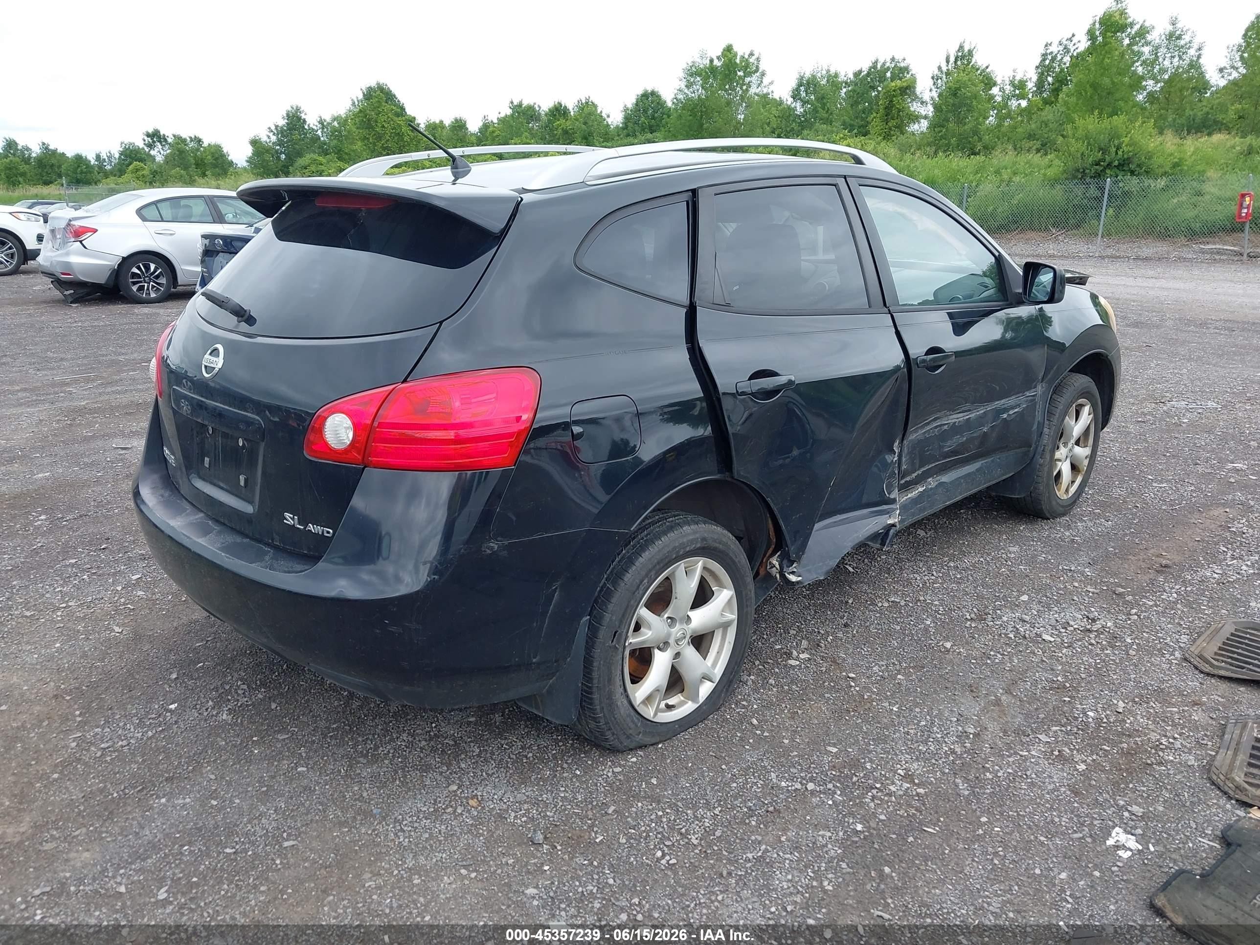 2008 Nissan Rogue Sl Black vin: JN8AS58V18W403008