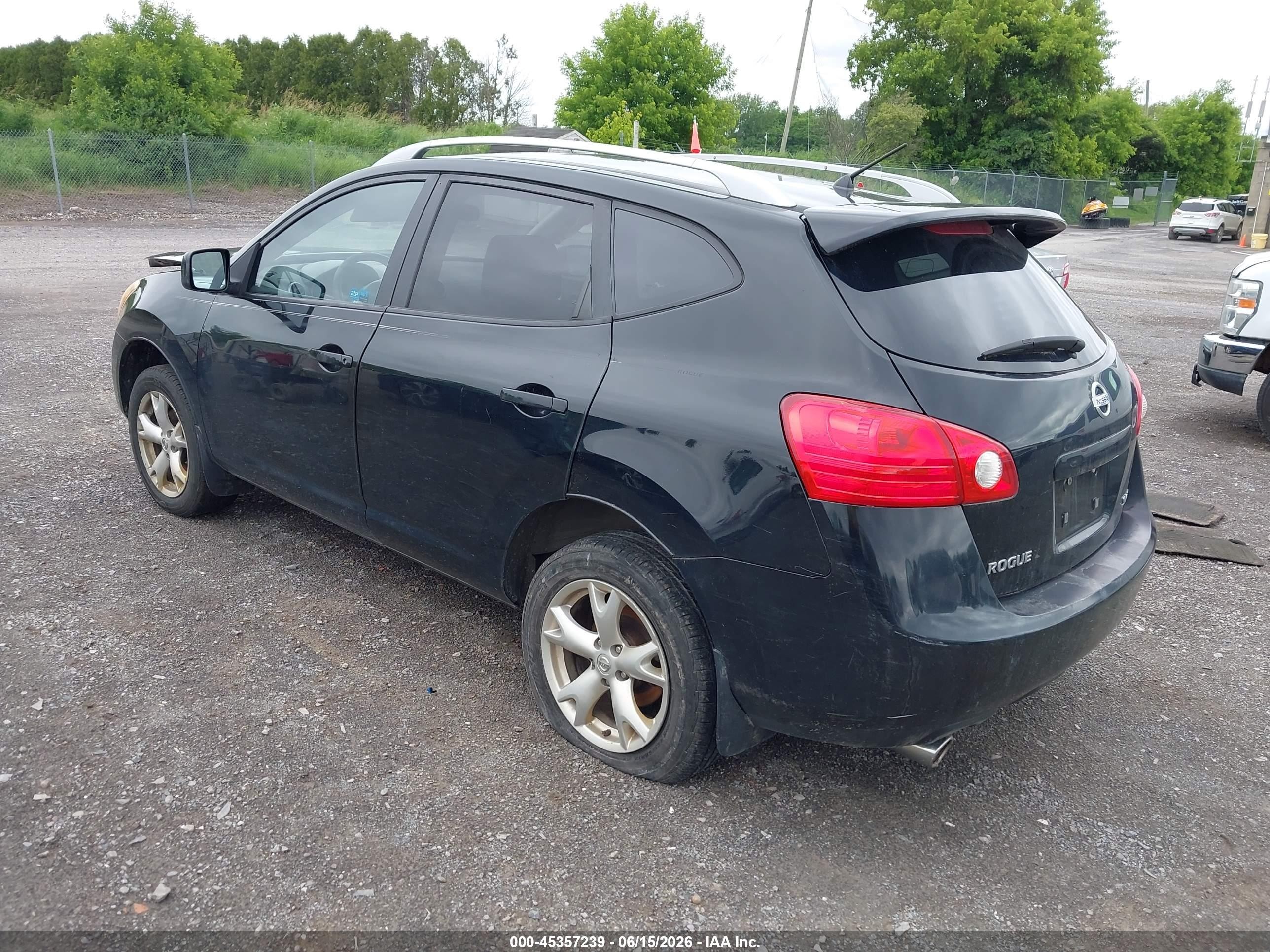 2008 Nissan Rogue Sl Black vin: JN8AS58V18W403008