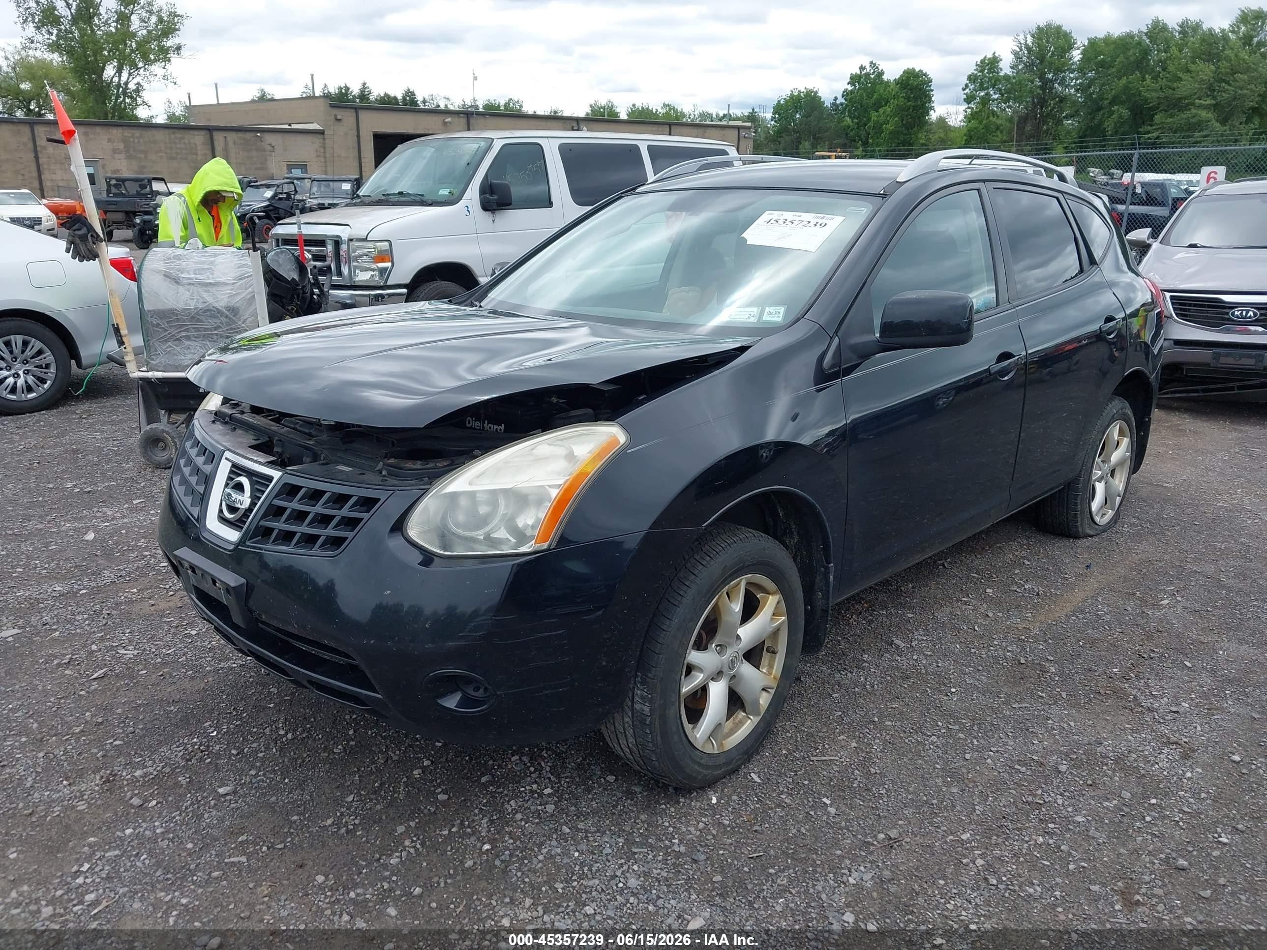 2008 Nissan Rogue Sl Black vin: JN8AS58V18W403008