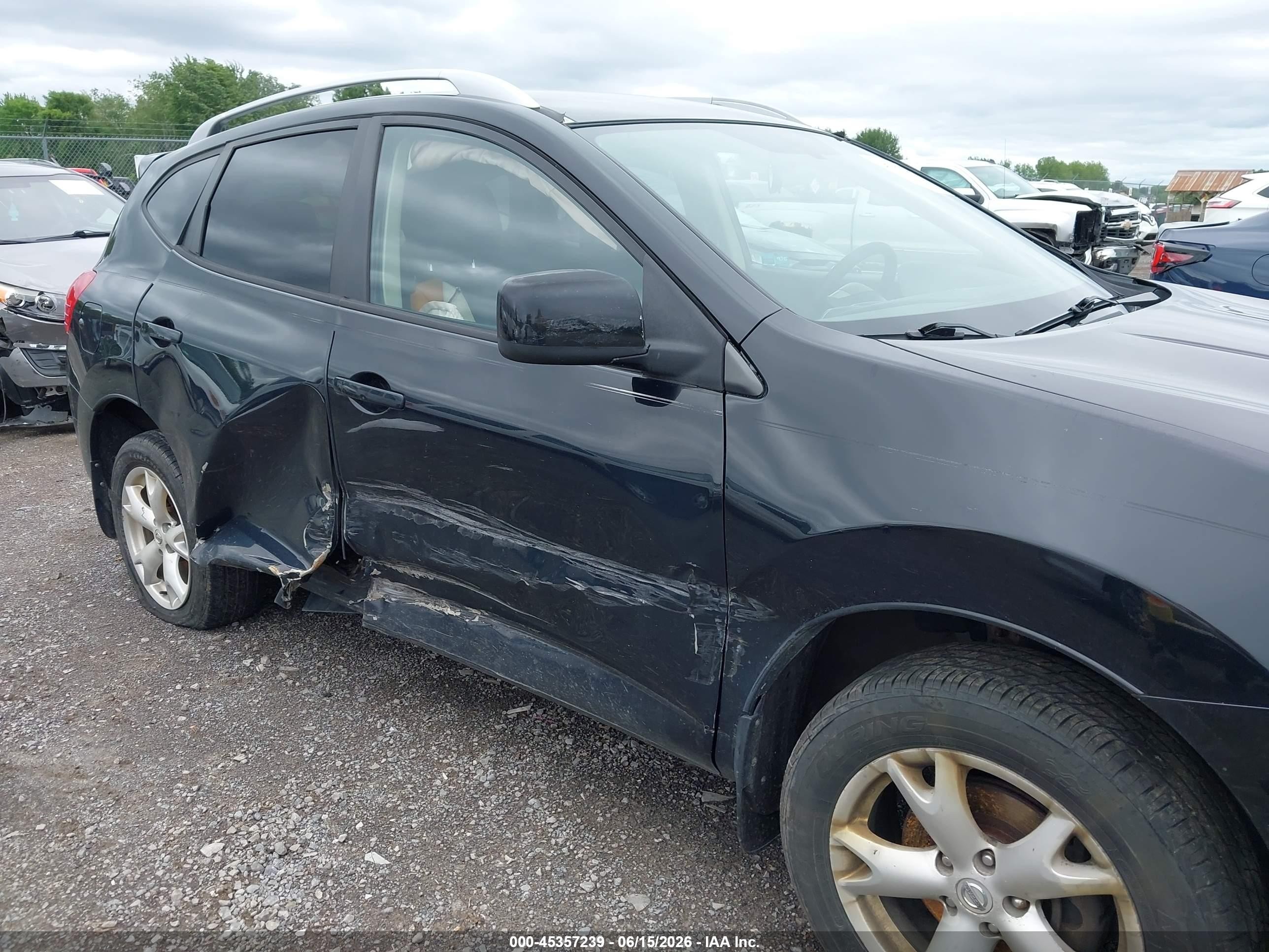 2008 Nissan Rogue Sl Black vin: JN8AS58V18W403008