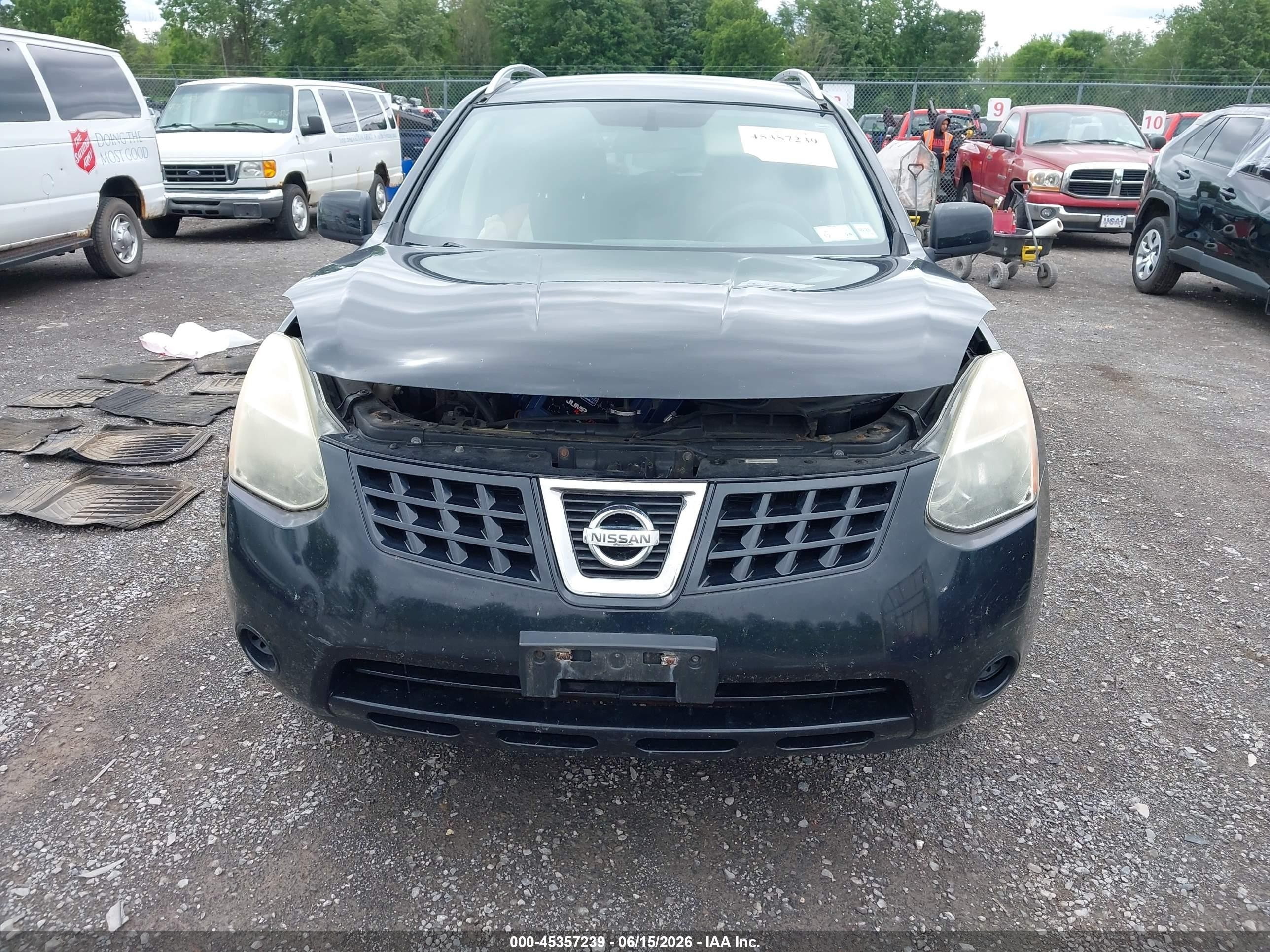 2008 Nissan Rogue Sl Black vin: JN8AS58V18W403008