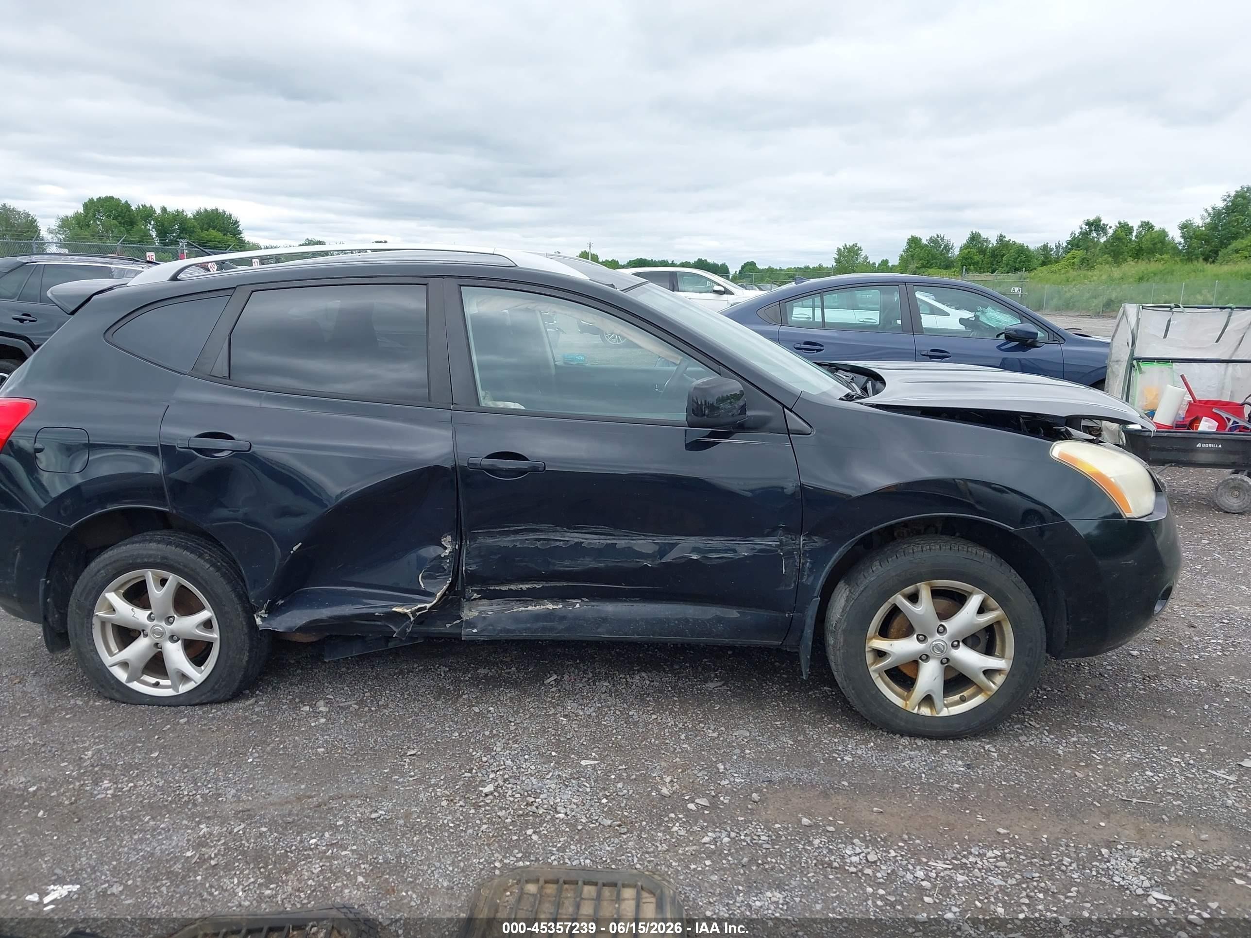 2008 Nissan Rogue Sl Black vin: JN8AS58V18W403008