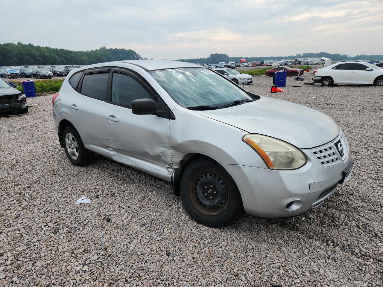 2008 Nissan Rogue S Silver vin: JN8AS58V18W404112