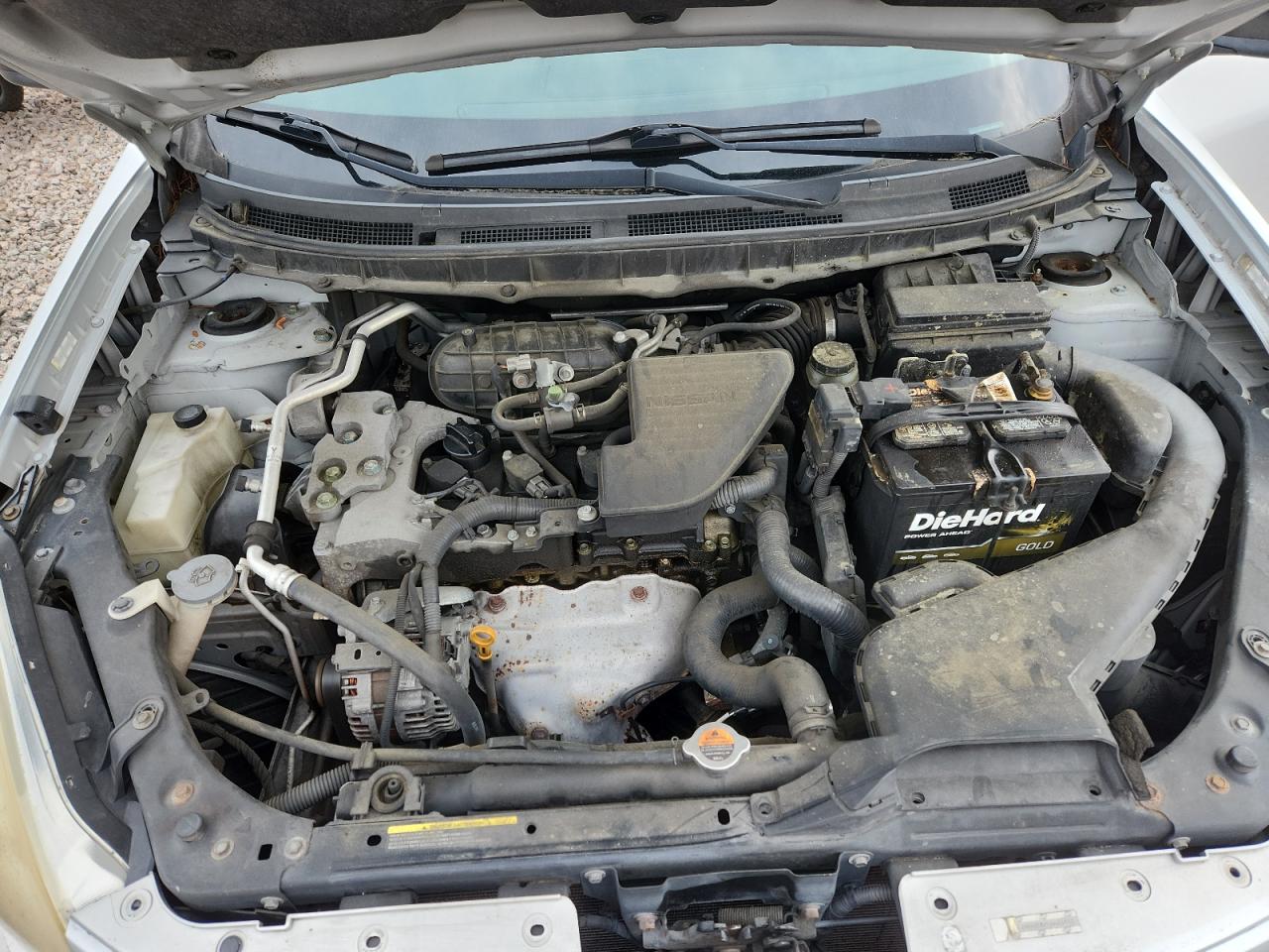 2008 Nissan Rogue S Silver vin: JN8AS58V18W404112